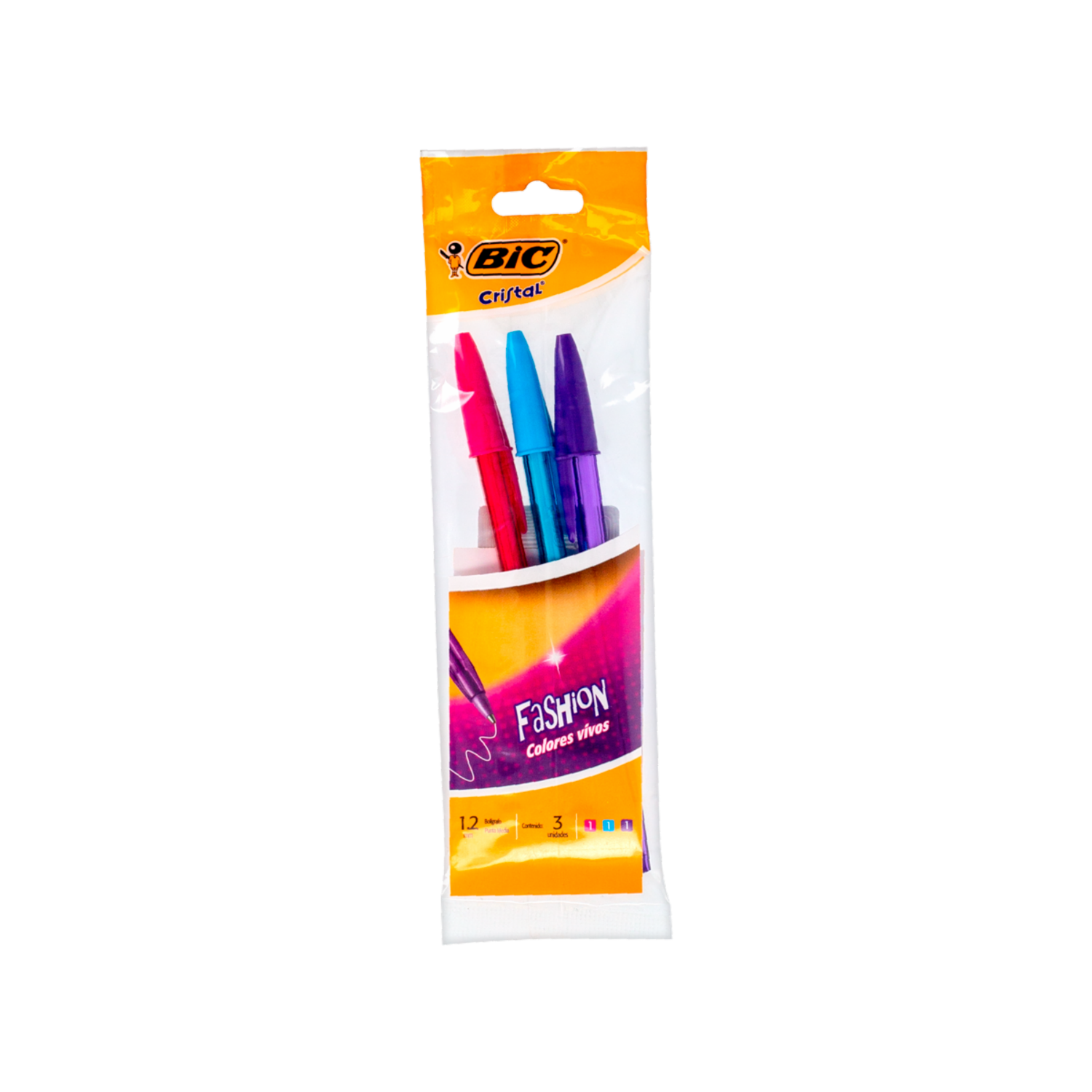 Bolígrafos Fashion 1.2 Colores Surtidos BIC X 3 Uds