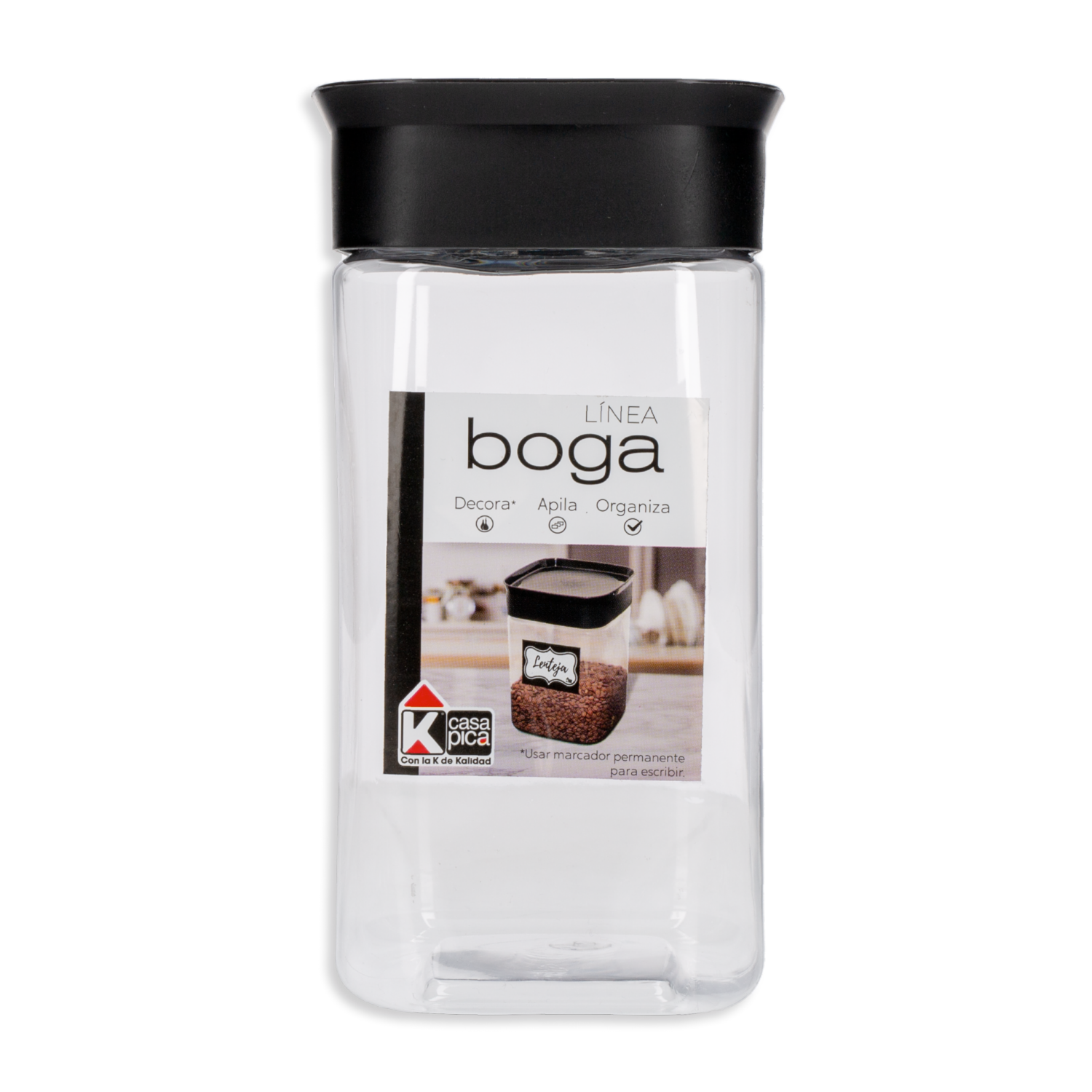Pomo Mini Boga Color Negro CASA PICA 1.5 L