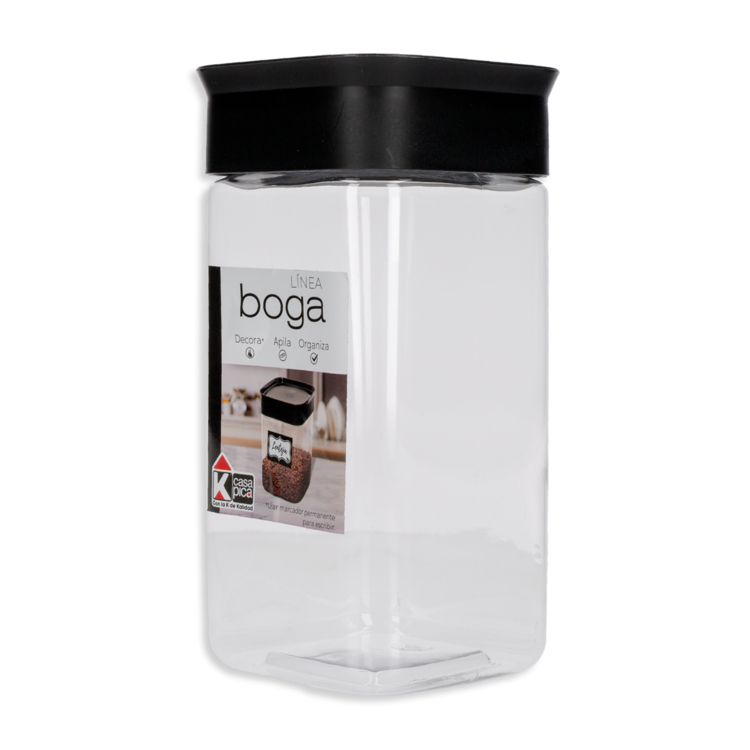 Pomo Mini Boga Color Negro CASA PICA 1.5 L
