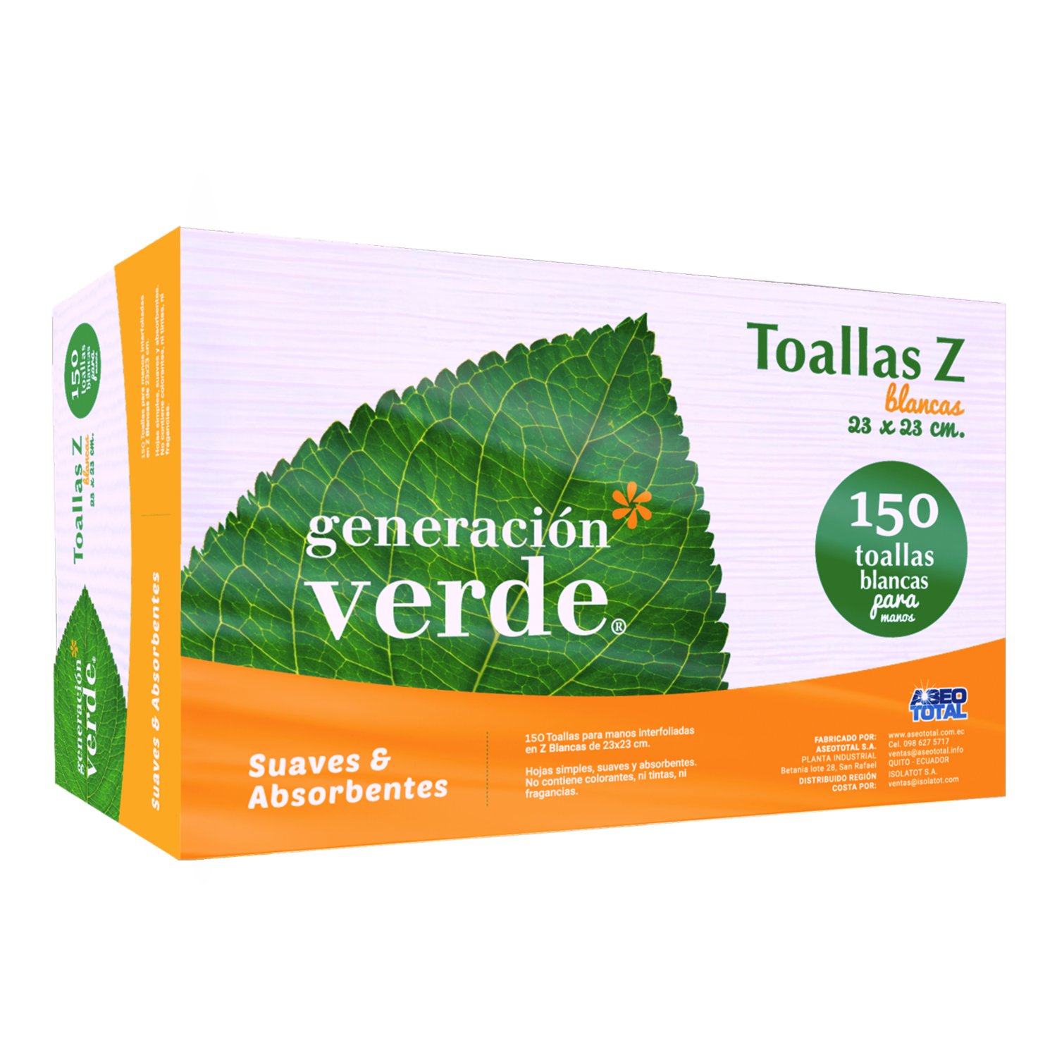 Toallas En Z Blanca GENERACIÓN VERDE X 150 Uds