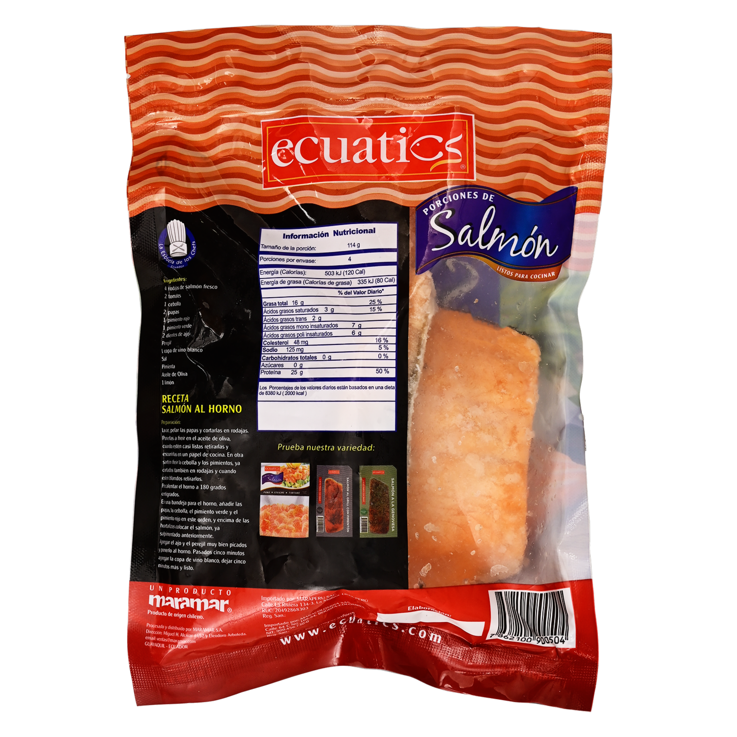 Filete De Salmón ECUATICS 454 G