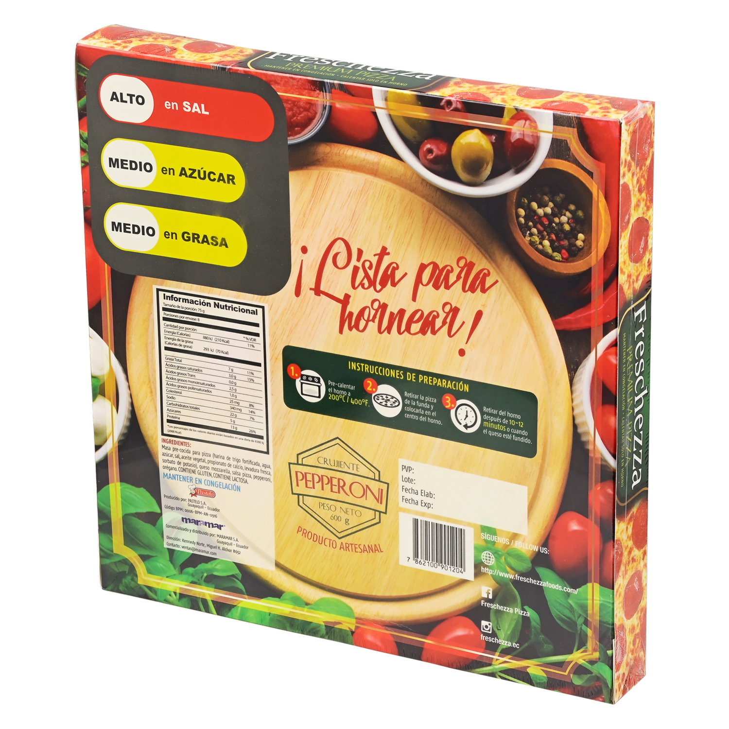 Pizza Congelada FRESCHEZZA 600 g