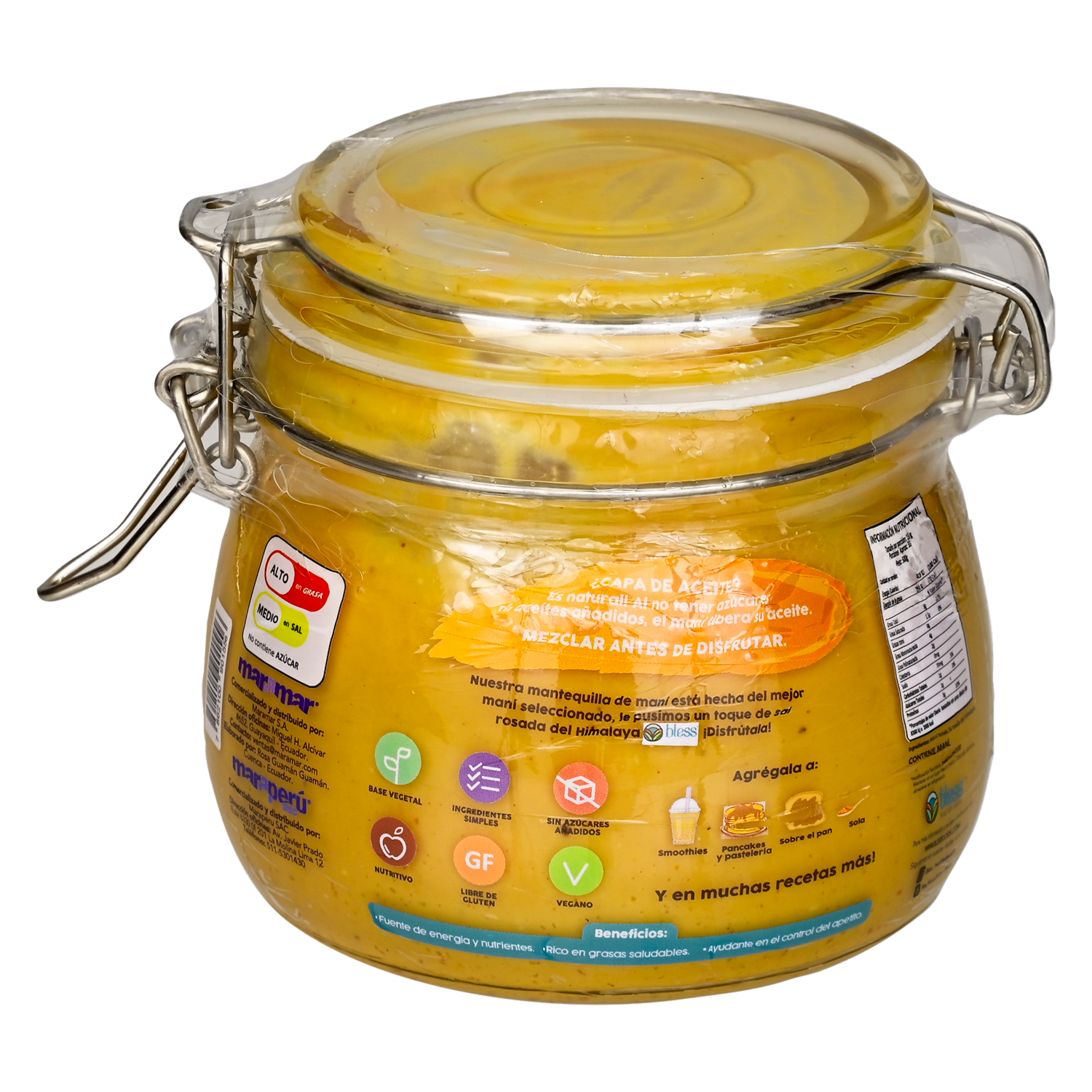 Mantequilla De Maní Con Sal Rosada Del Himalaya BLESS 500 g