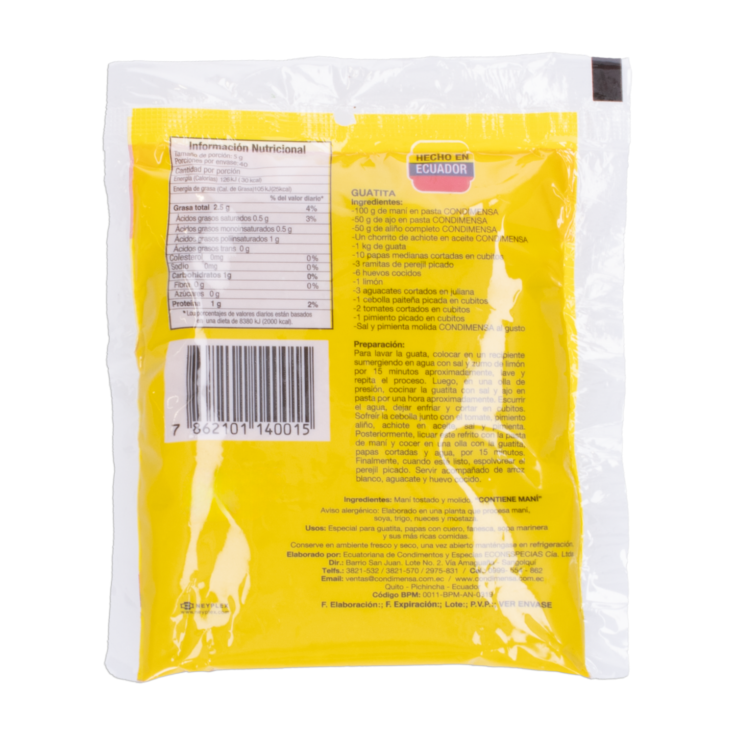 Maní En Pasta CONDIMENSA 200 g