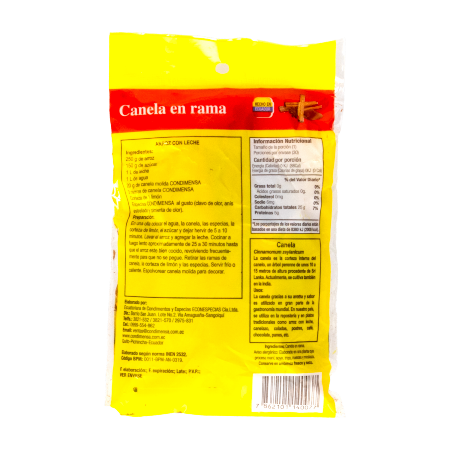 Canela En Rama CONDIMENSA Funda