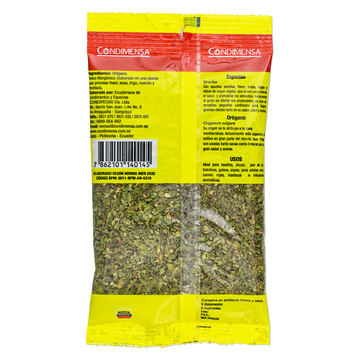 Orégano En Hoja CONDIMENSA 25 G