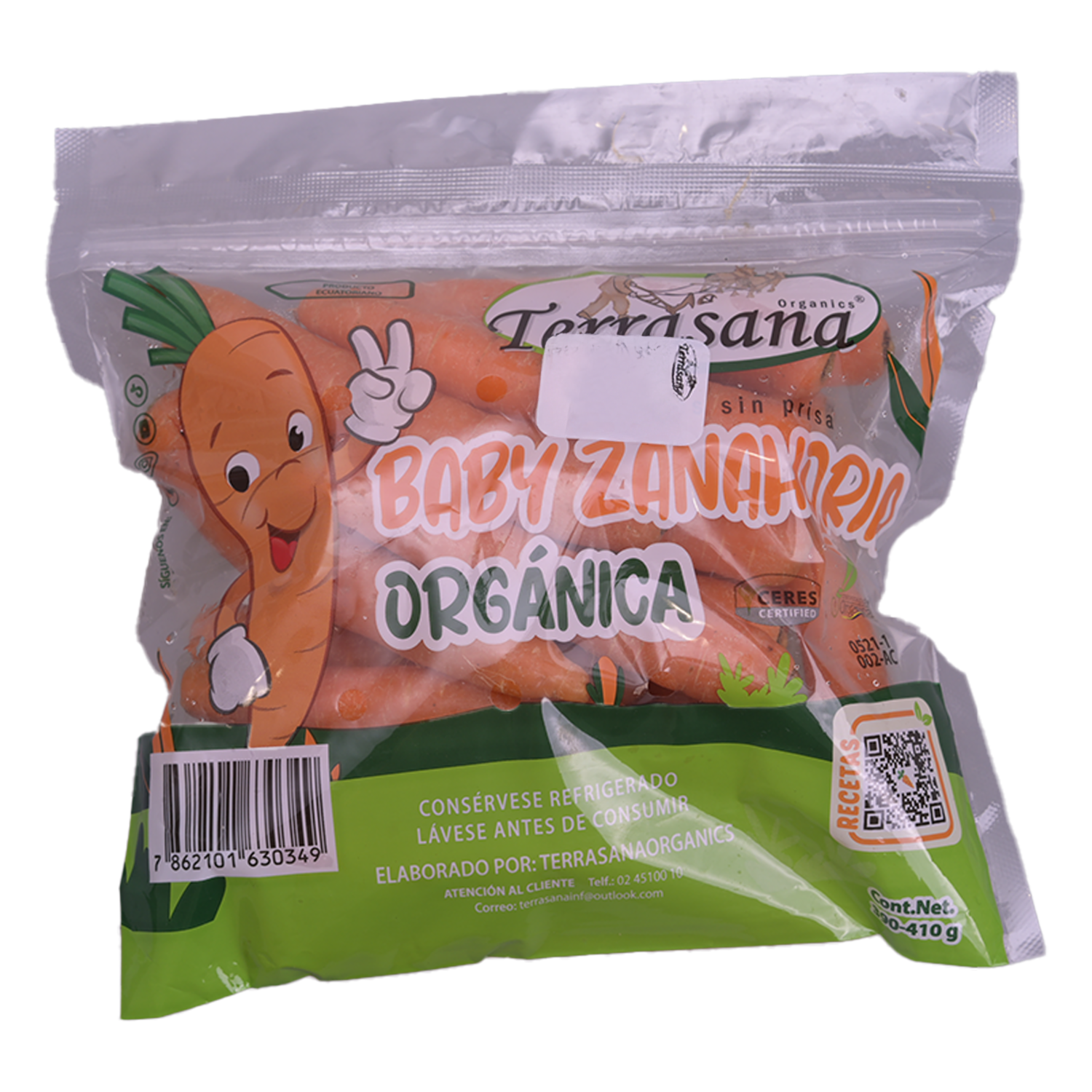 Zanahoria Baby Orgánica. TERRASANA 390G