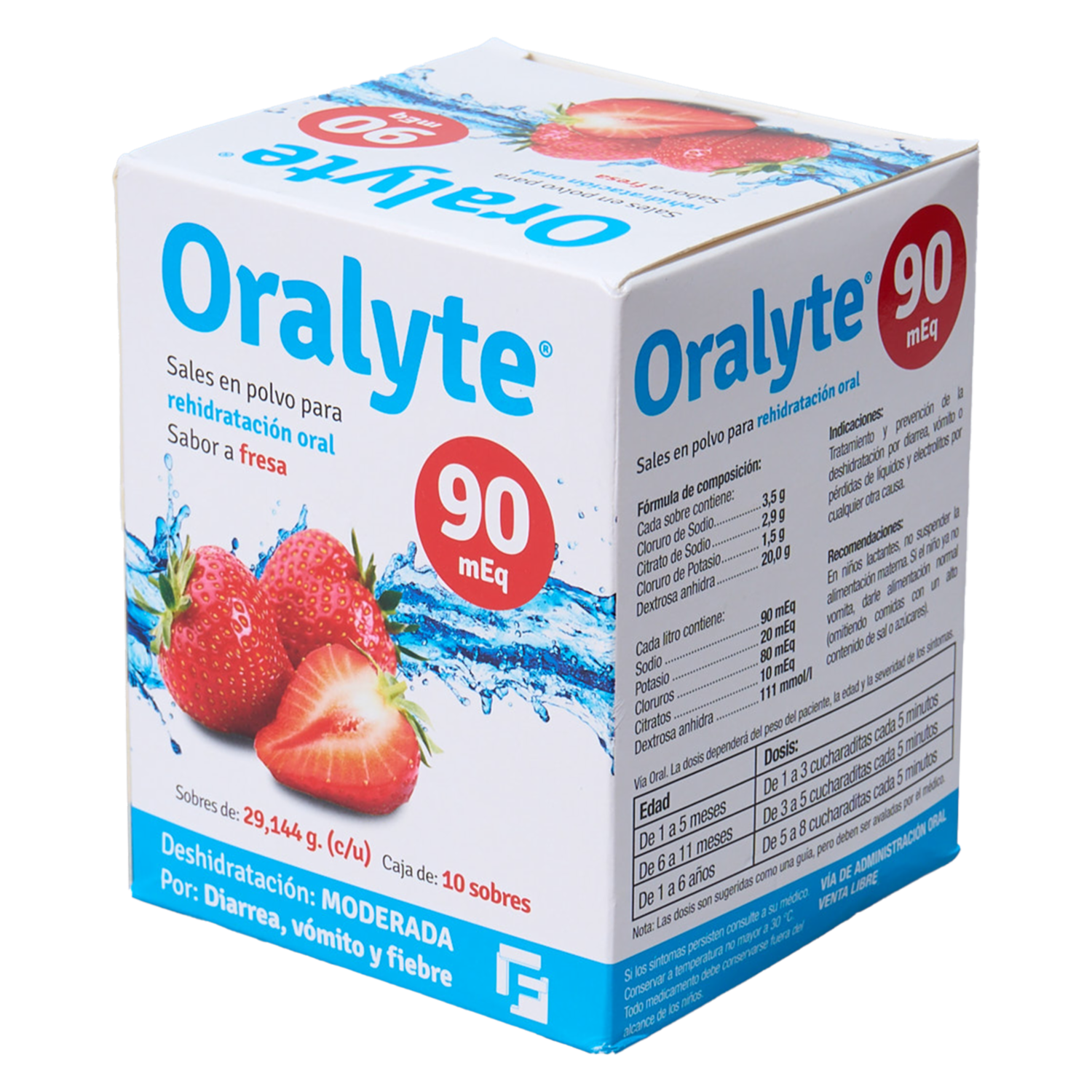 Digestivo Con Sales Polvo Sabor A Fresa ORALYTE 291.44 g