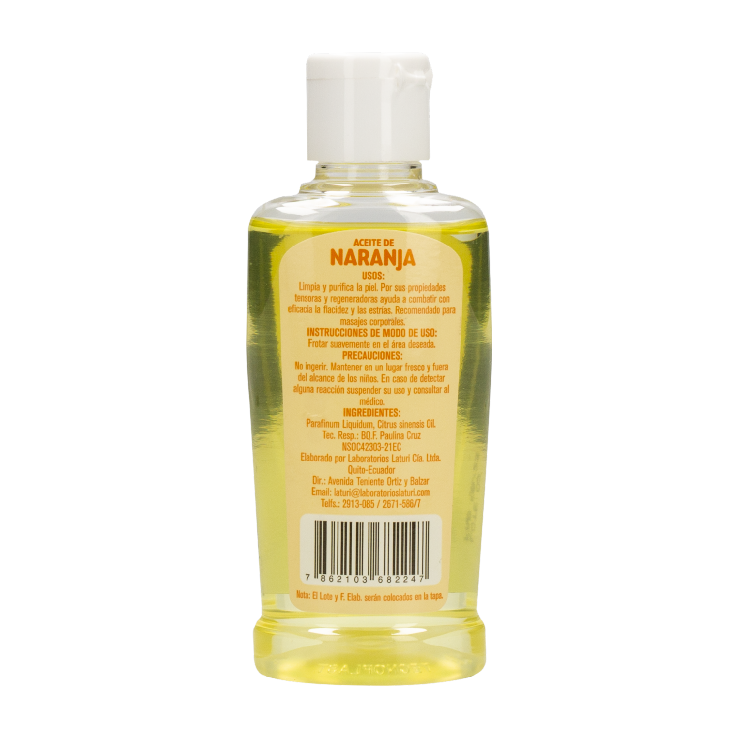 Aceite Cosmético De Naranja LATURI 120 Ml