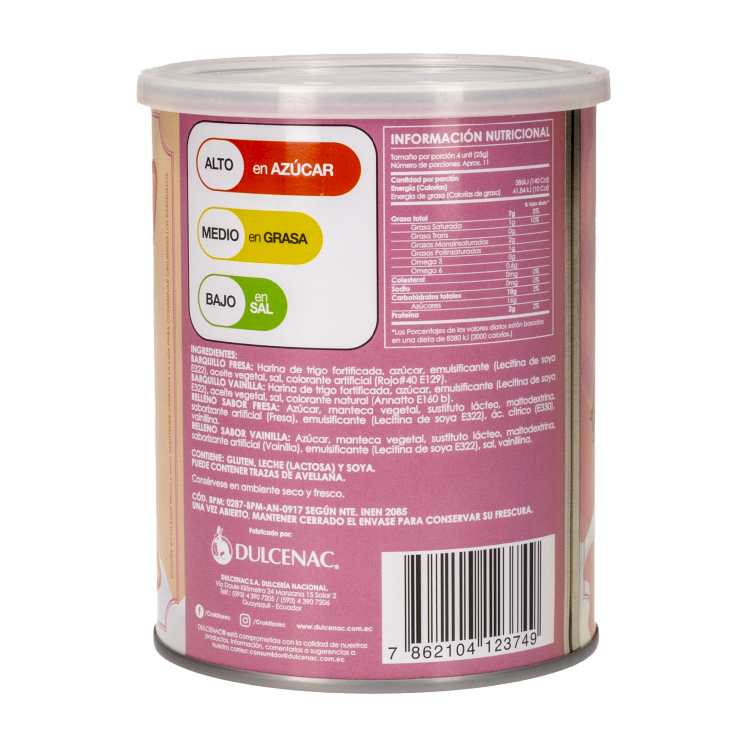Galletas Dulces En Lata De Vainilla Fresa CROKITOS 270   G