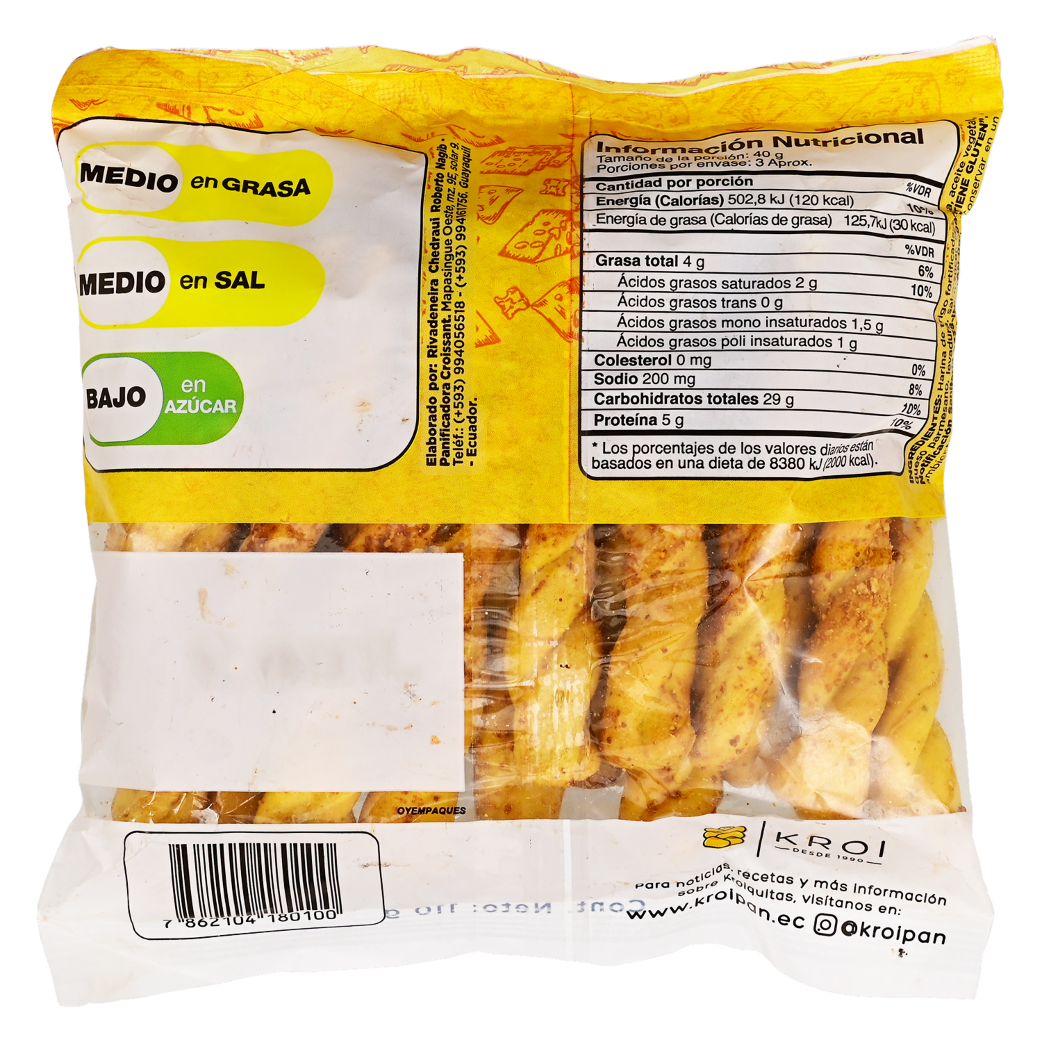 Rosquitas Trenzadas Con Queso KROIPAN 110g