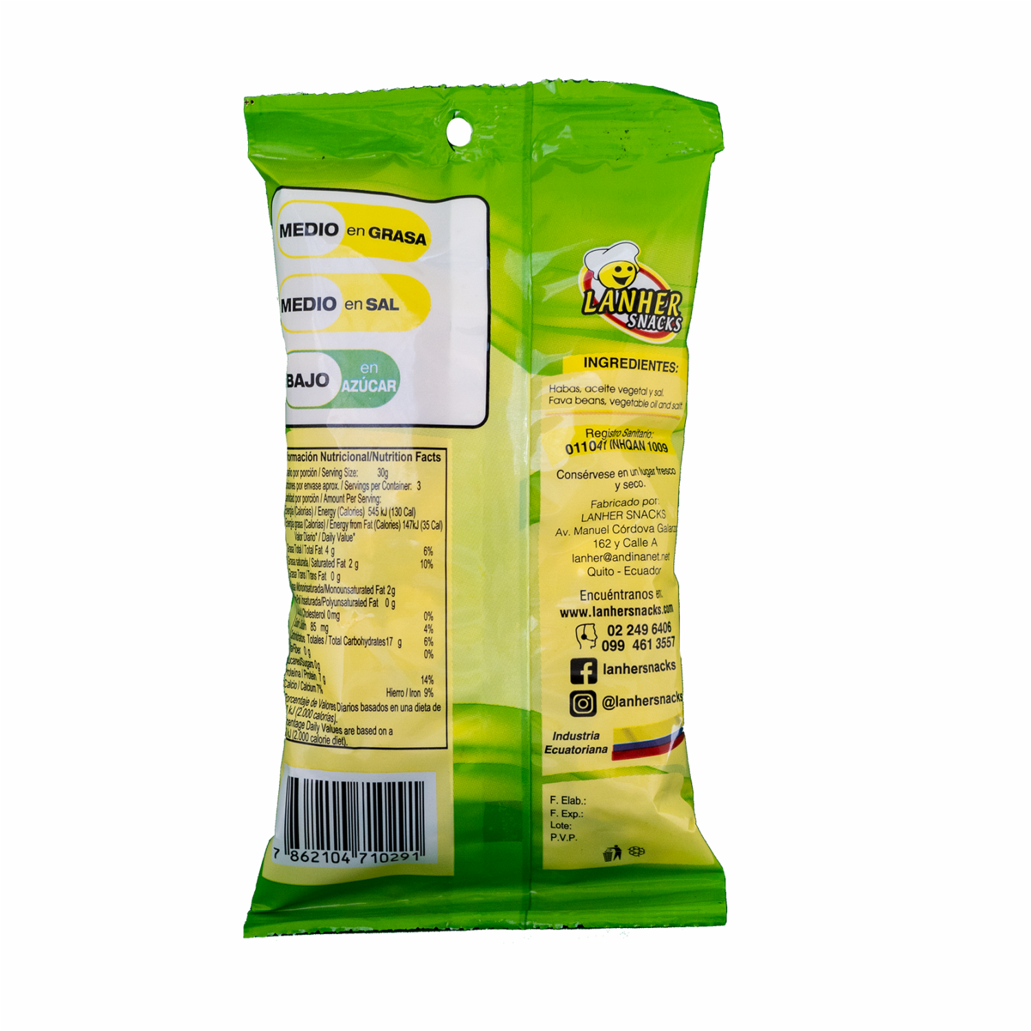 Habas Saladitas LANHER SNACKS 100 G