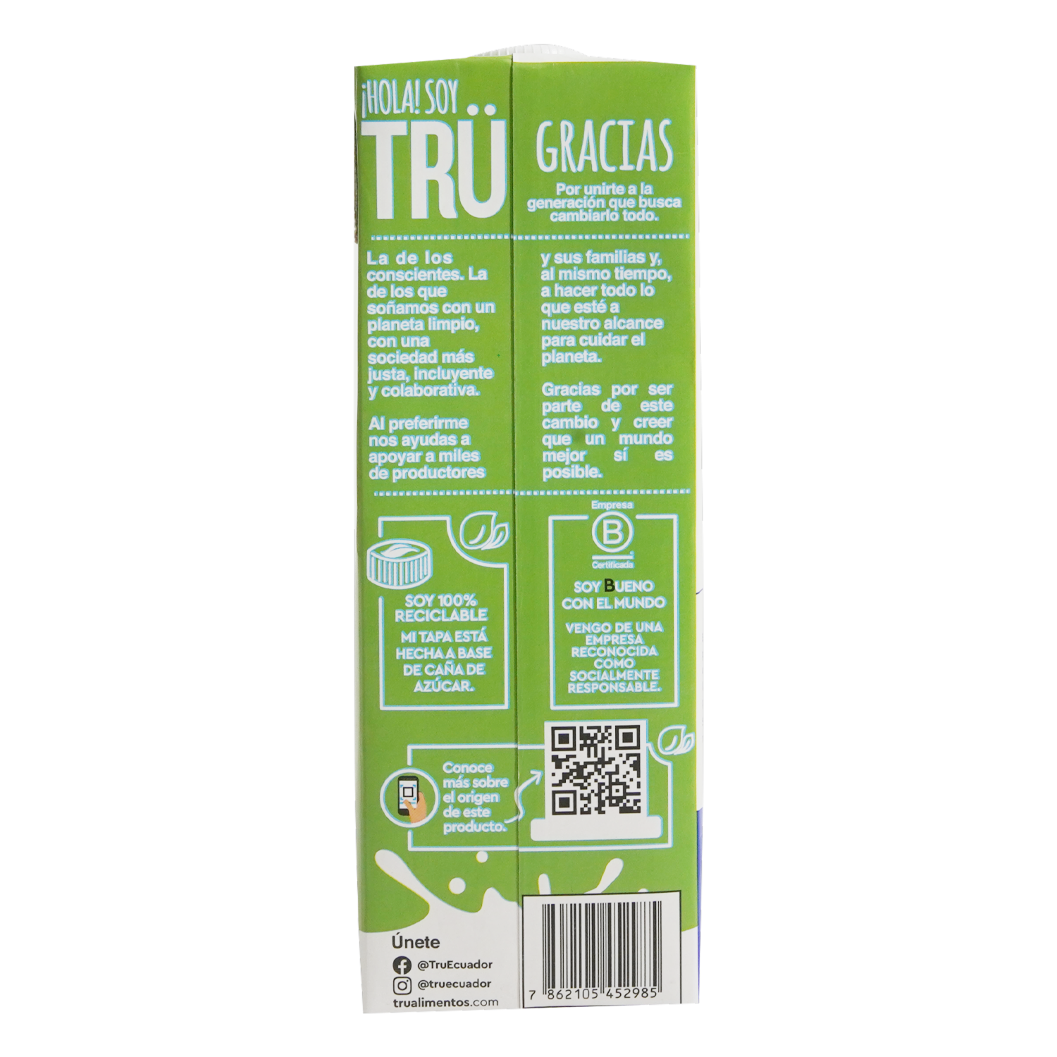 Leche Semidescremada Larga Vida UHT TRÜ 1 L
