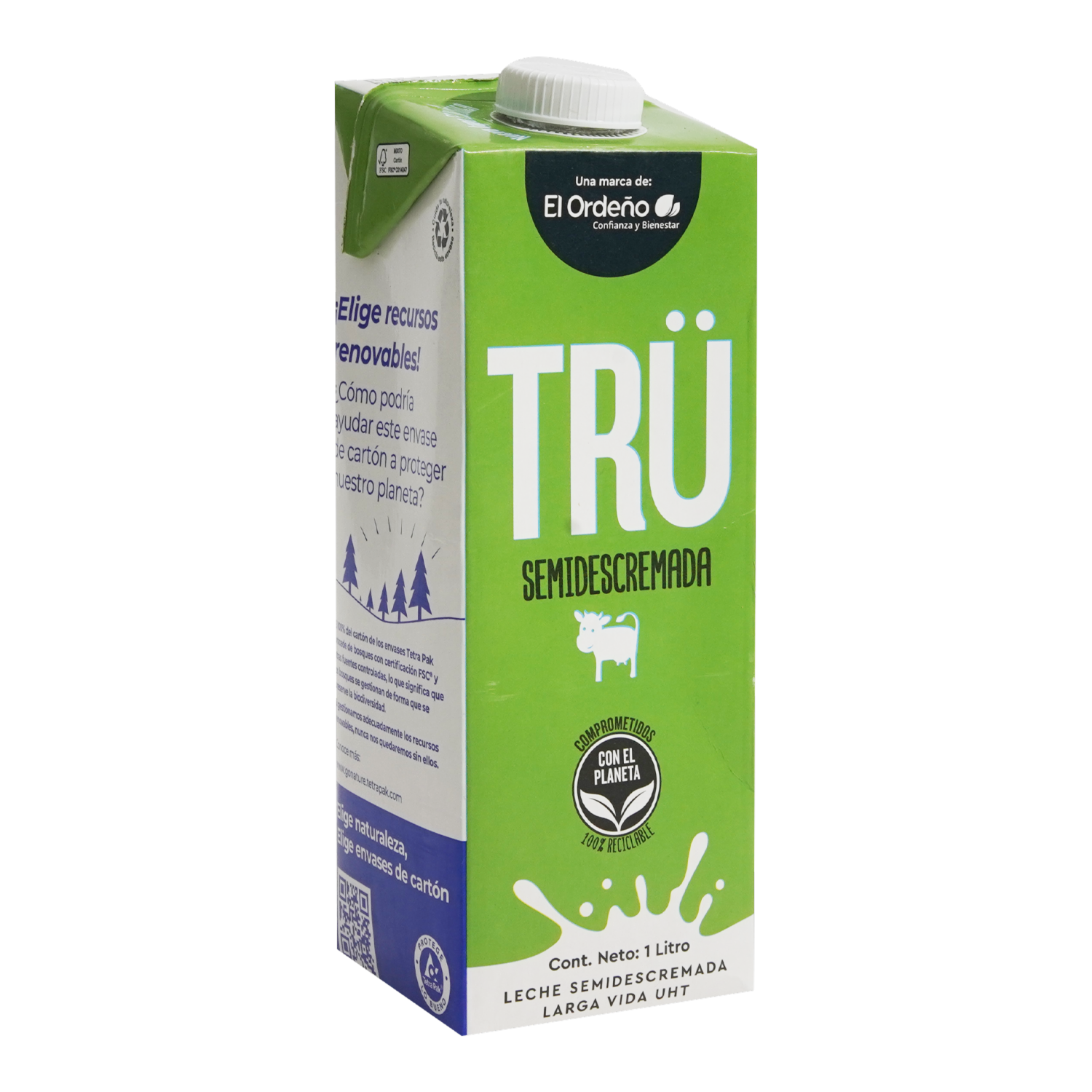 Leche Semidescremada Larga Vida UHT TRÜ 1 L