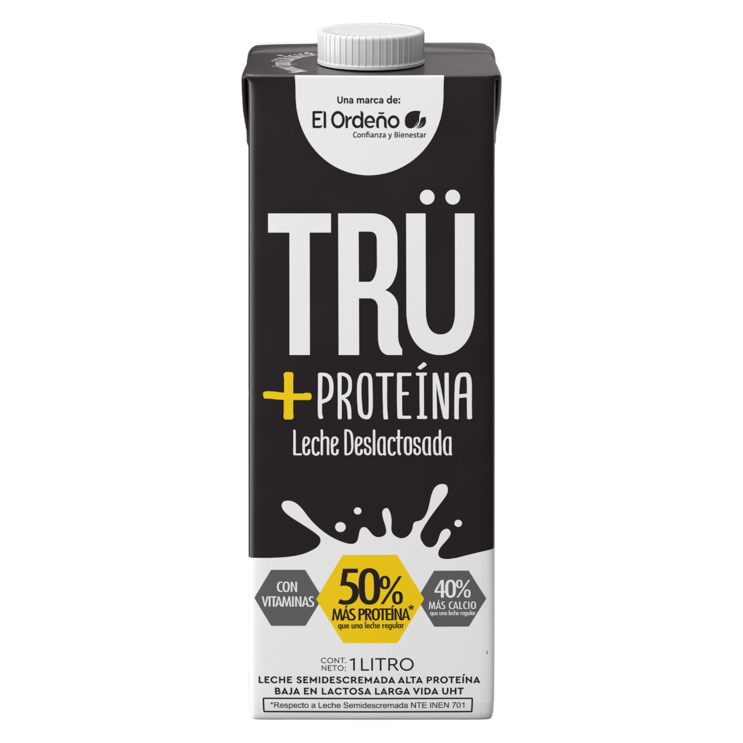 Leche Deslactosada Con 50% + Proteína TRÜ 1 Litro