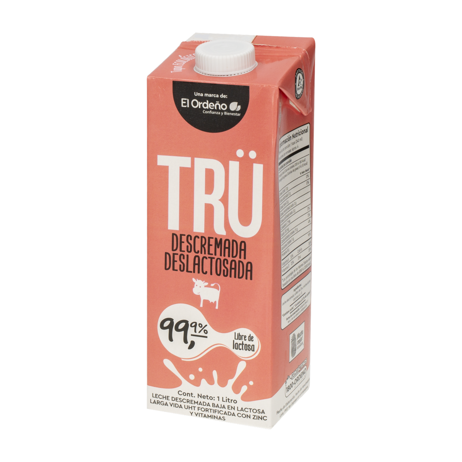 Leche Descremada Deslactosada TRÜ 1000 Ml