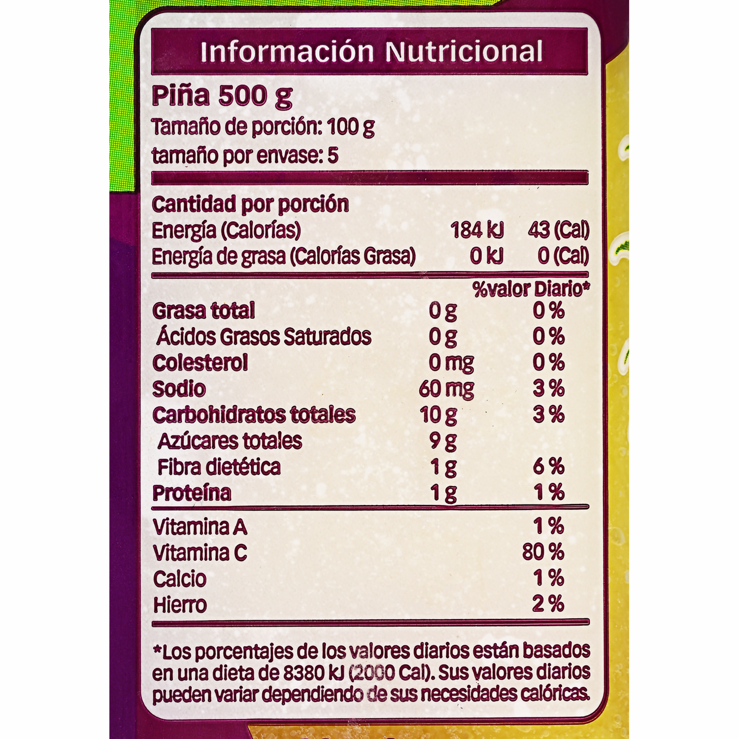 Pulpa De Piña FRUTASI 500 G