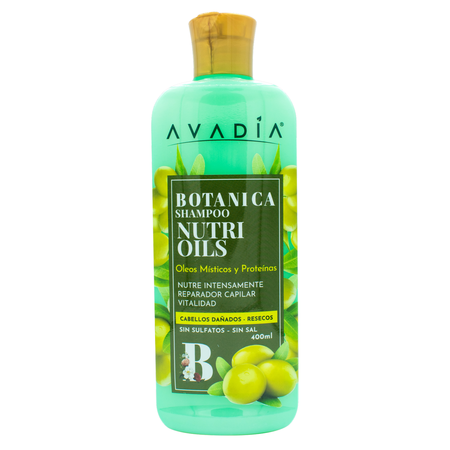 Shampoo De Cabello Botánica Nutri Oils Oleos Místicos Y Proteínas AVADÍA 400 Ml