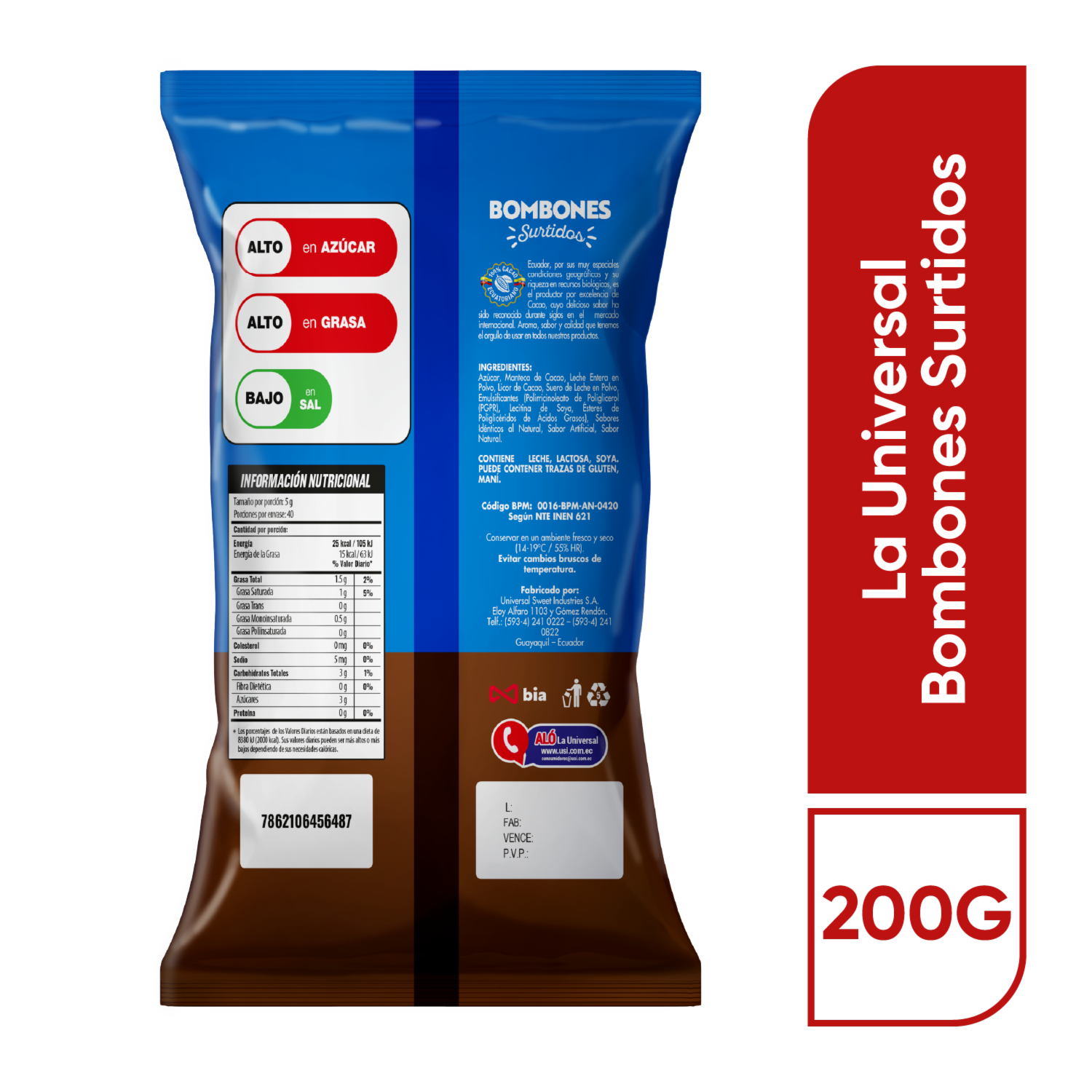 Bombones Surtidos LA UNIVERSAL 200 G