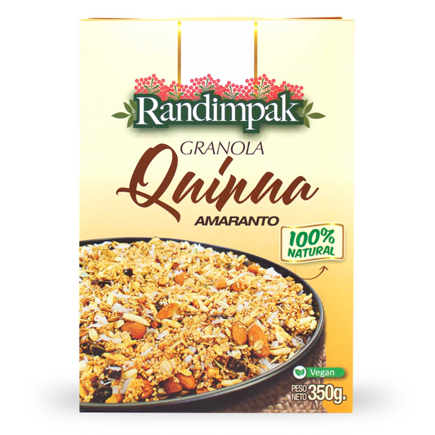 Granola Orgánica Con Quinua Y Amaranto Sin Azúcar RANDIMPAK 350 G