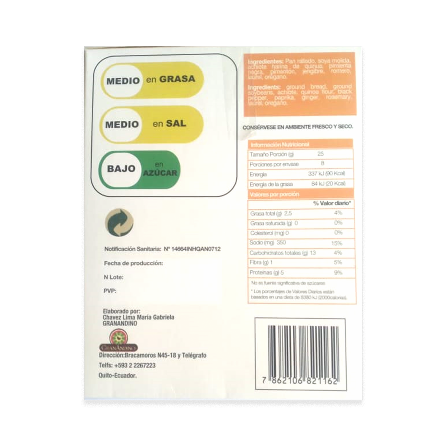Apanadura De Quinua Para Pollo RANDIMPAK 200 G