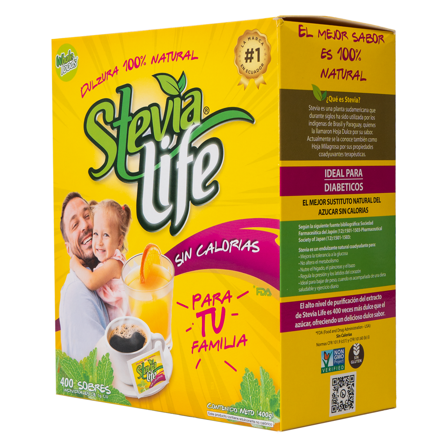 Edulcorante A Base De Estevia STEVIA LIFE 400 G