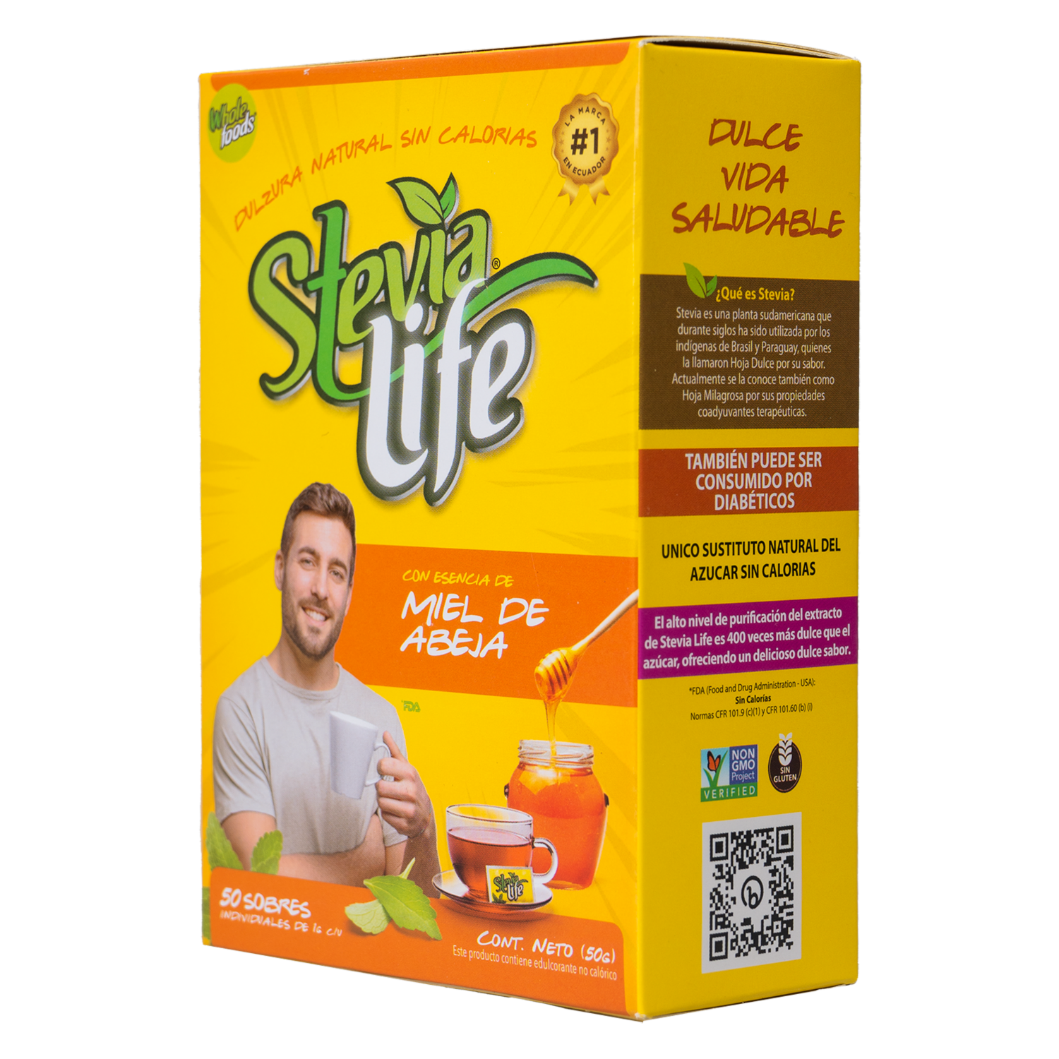 Endulzante Con Miel De Abeja STEVIA LIFE 50 G