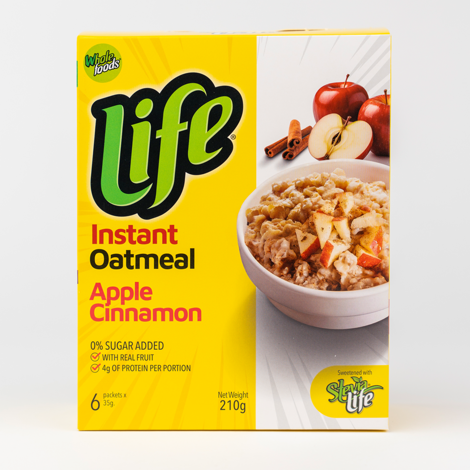 Avena Instantánea De Manzana Y Canela Baja En Azúcar LIFE 210 G