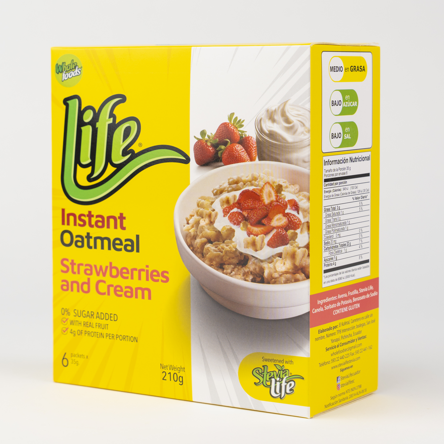 Avena Instantánea De Fresa Y Crema LIFE 210 G