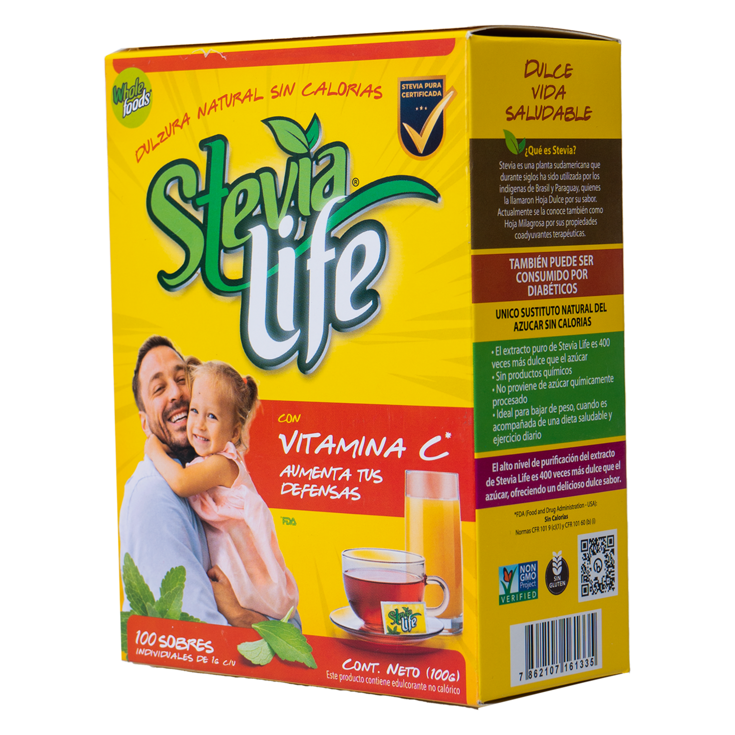 Endulzante Con Vitamina C STEVIA LIFE 100 G
