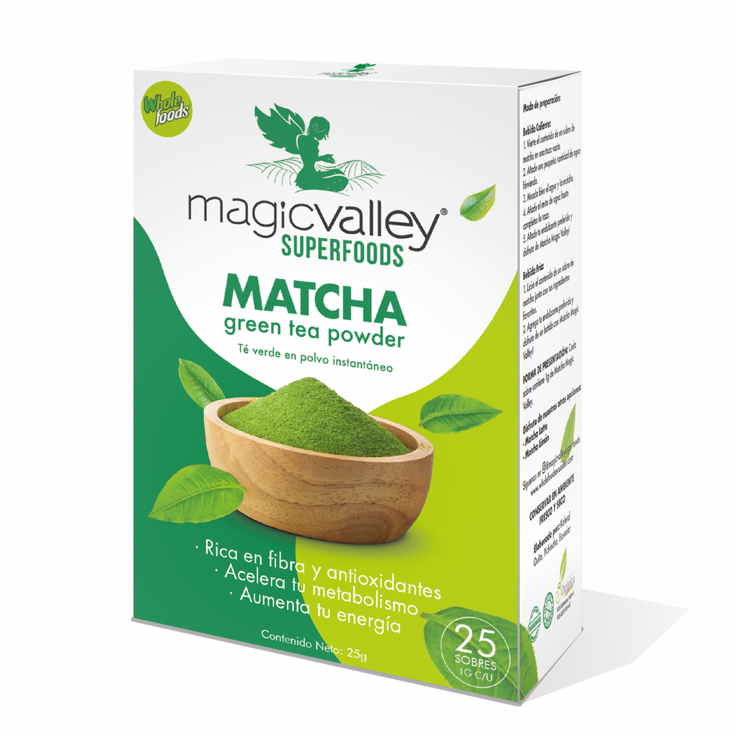 Matcha Orgánica En Polvo MAGIC VALLEY SUPERFOODS 25 G