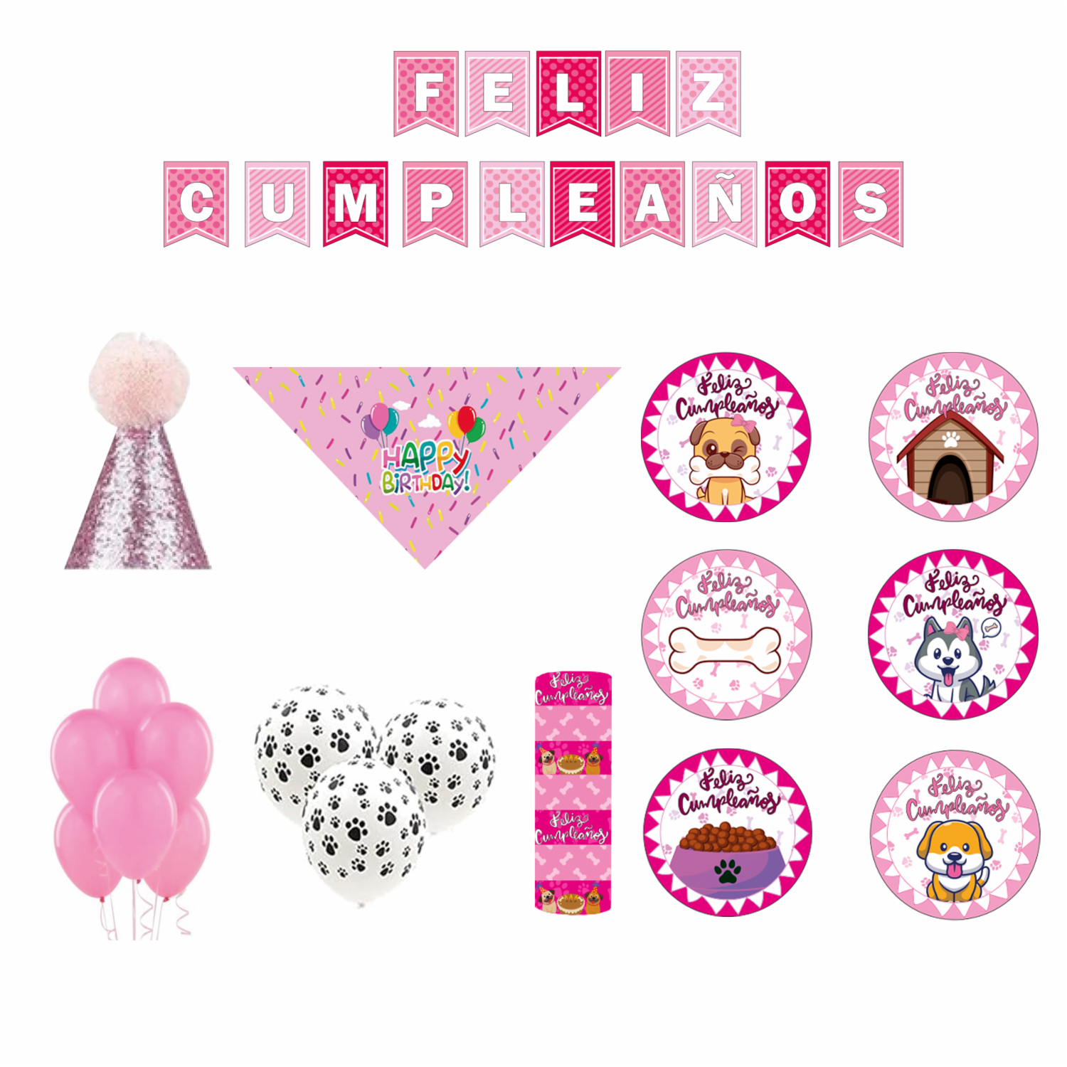 Juguete Para Perro Party Dog Rosado HOLIDAY’S 15Cm*24Cm