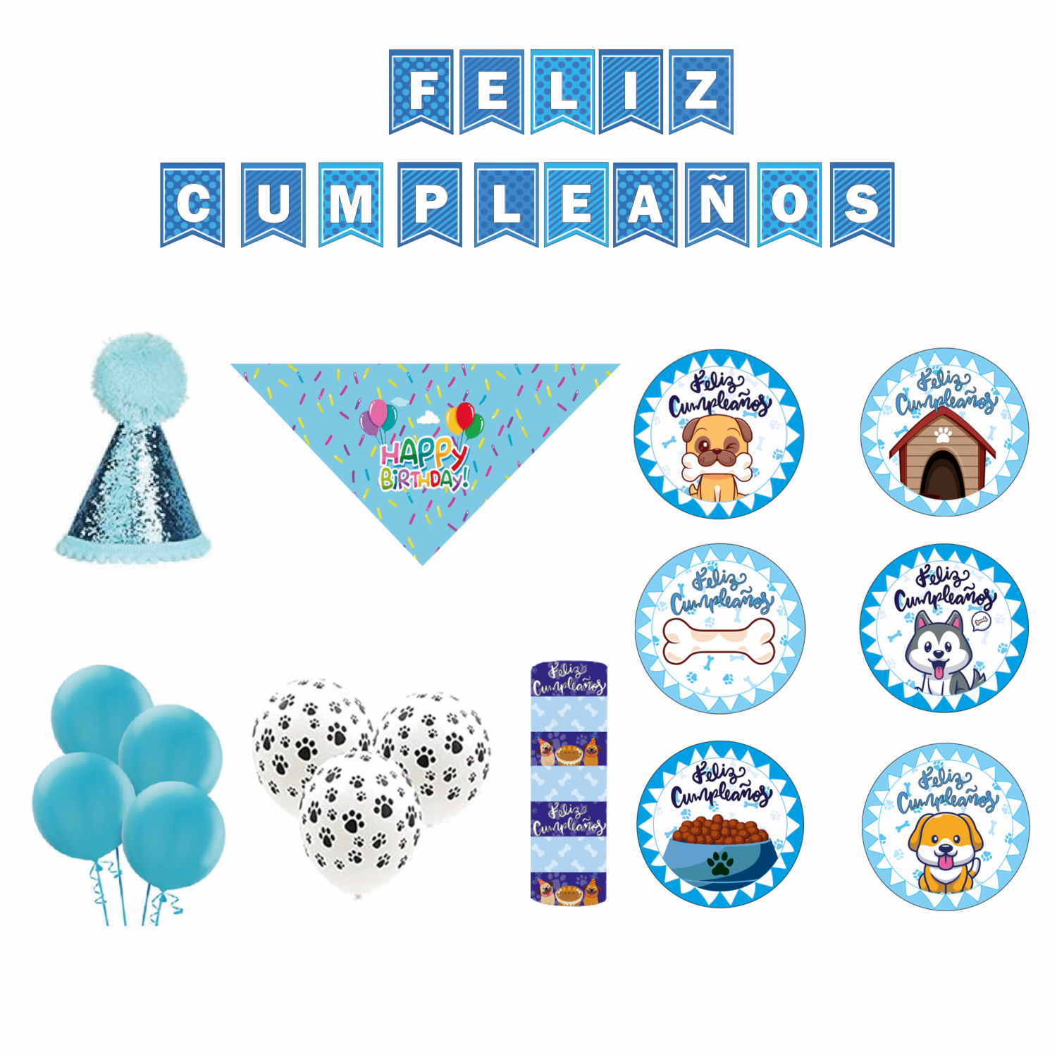 Juguete Para Perro Party Dog Celeste HOLIDAY’S 15Cm*24Cm