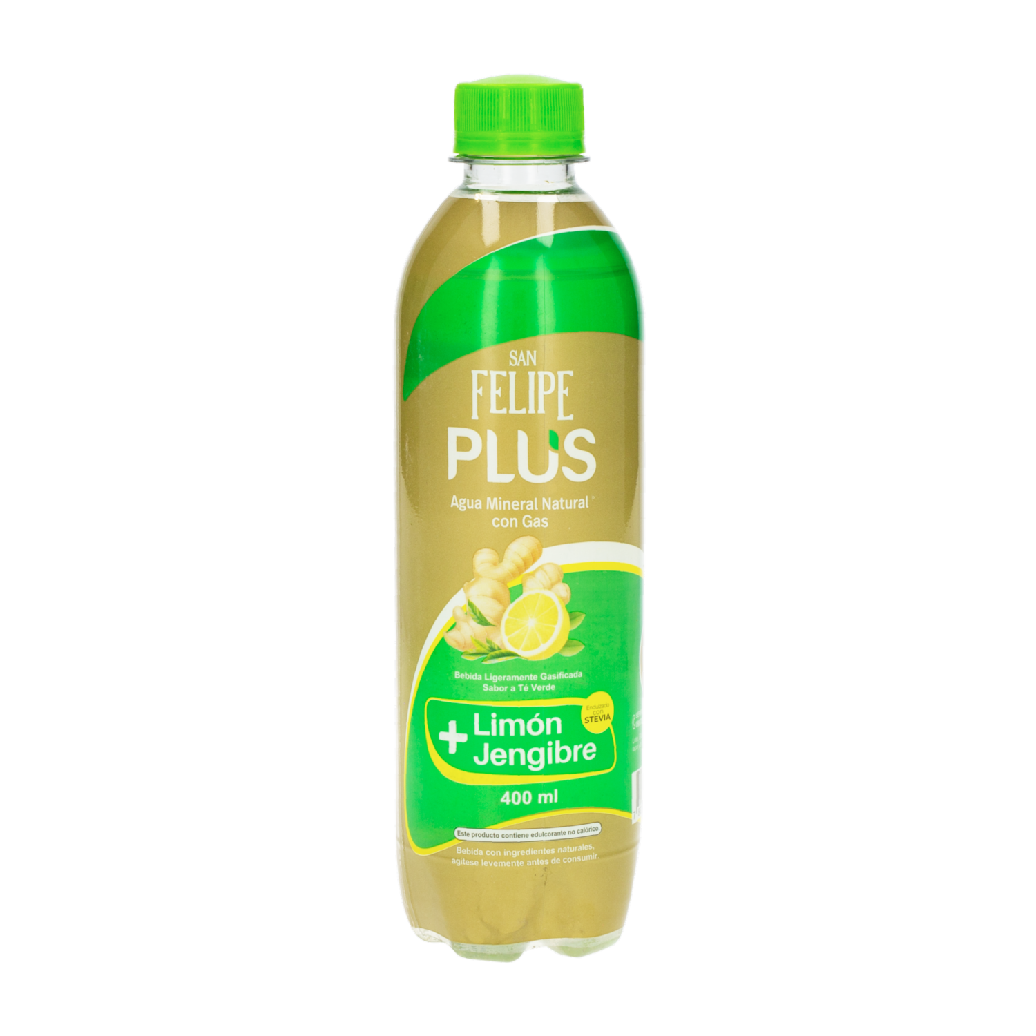 Agua Plus Limón + Jengibre SAN FELIPE 400 Ml