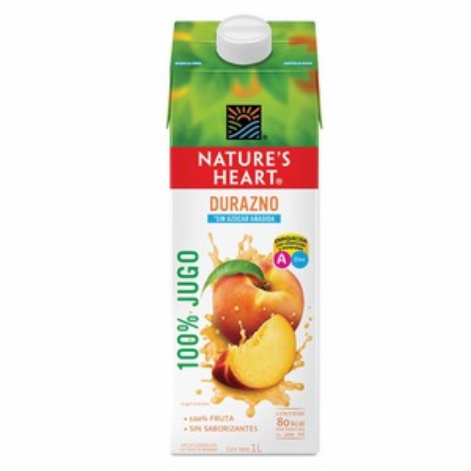 Jugo De Durazno 100% Fruta NATURE’S HEART 1000 ml