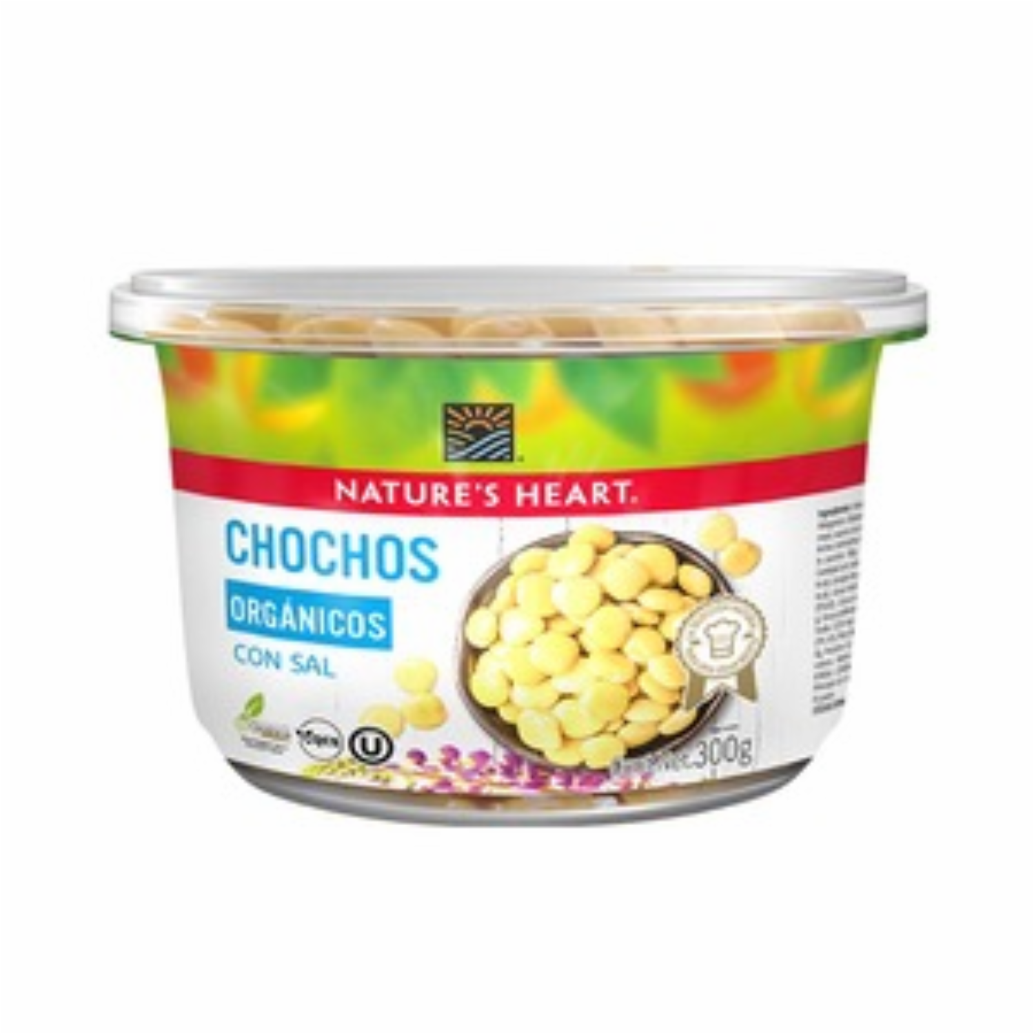 Chochos Orgánico En Tarrina NATURE’S HEART 300 G