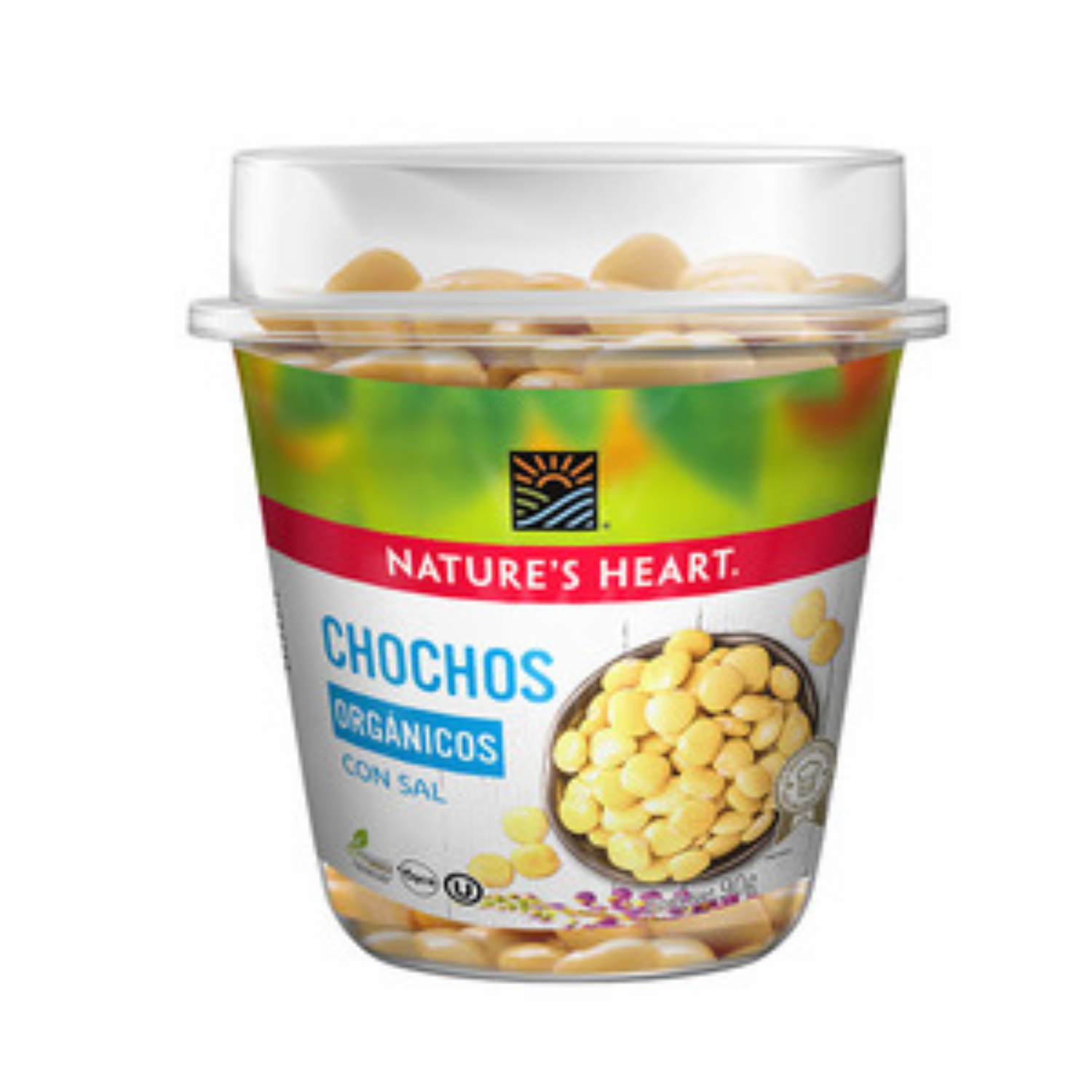 Chochos Orgánico En Tarrina NATURE’S HEART 90 G
