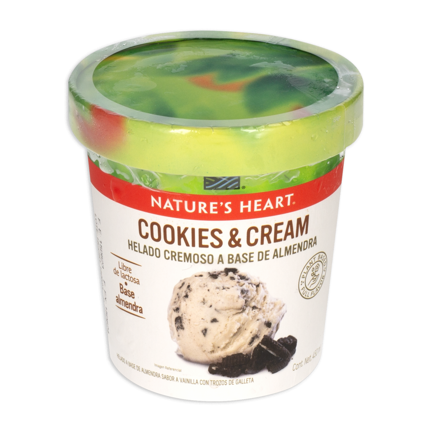 Helado Vegetal Crema Y Galleta NATURE’S HEART 450 Ml