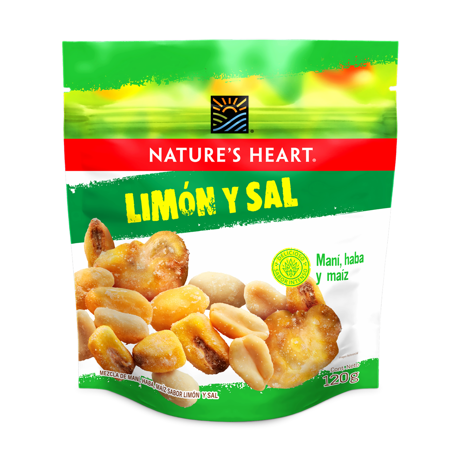 Limón Y Sal Maní Haba Maíz NATURE’S HEART 120 G