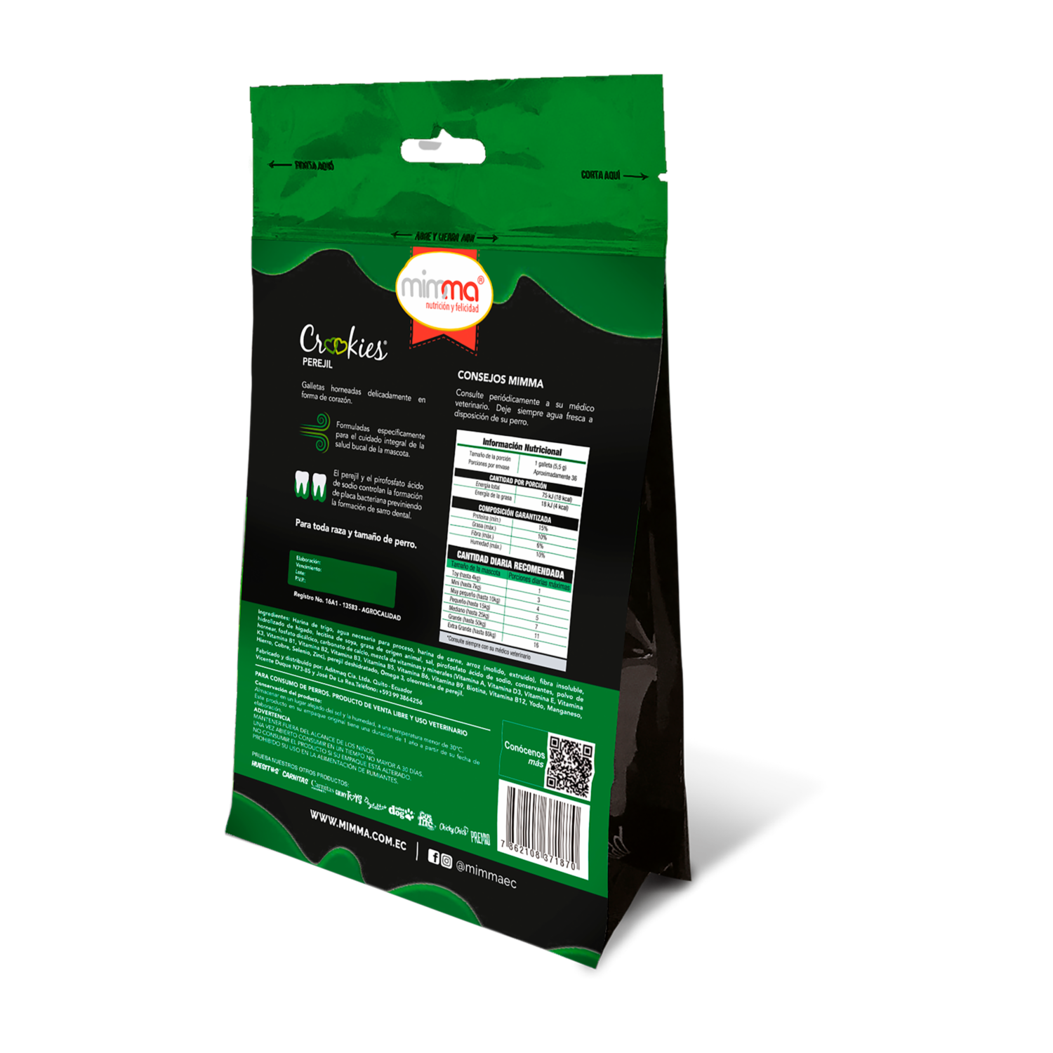 Galletas Para Perros Toda Raza Y Edad Con Perejil CROOKIES 200 G