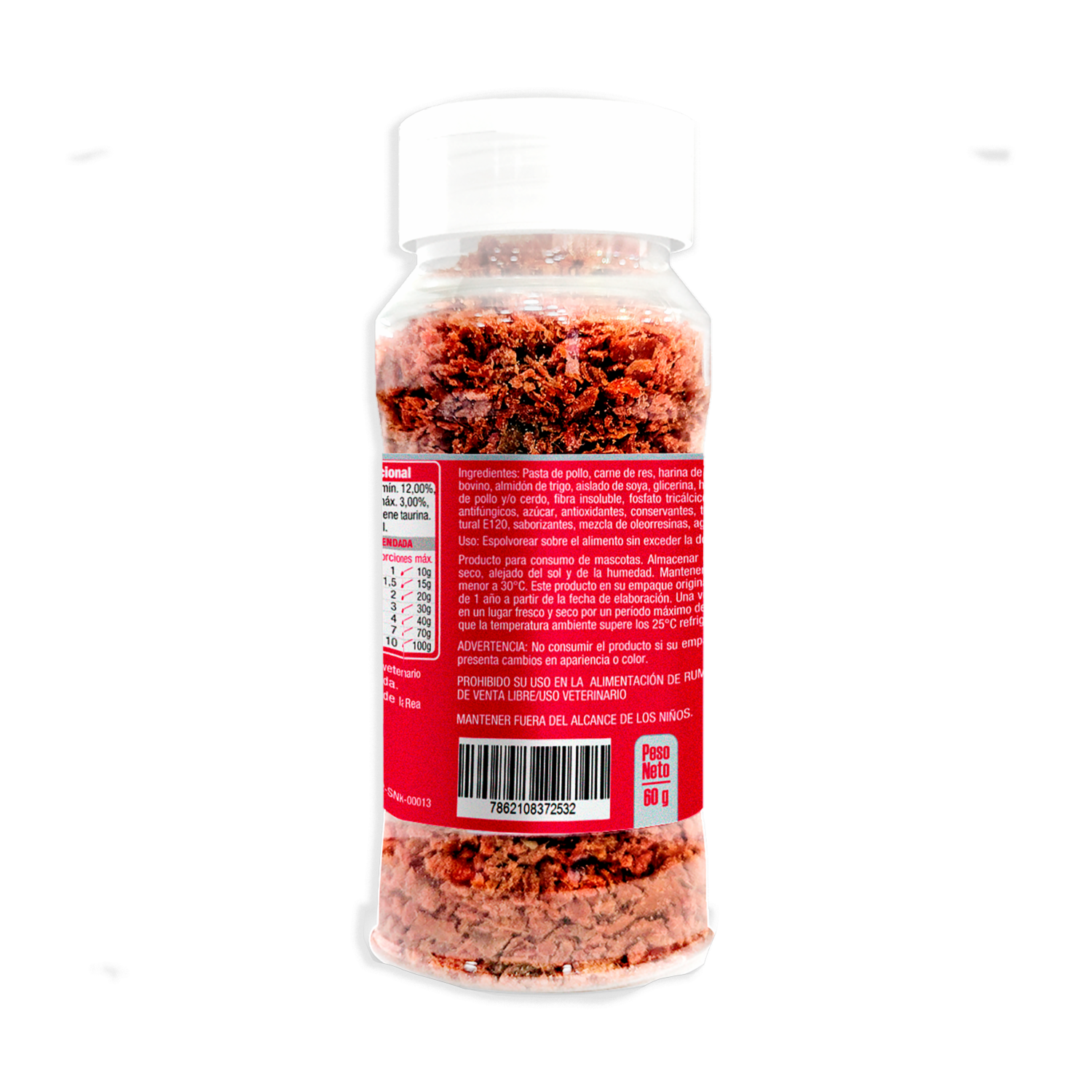 Sazonador Para Comida De Perros Sabor Res Y Pollo CARNITAS 60 G