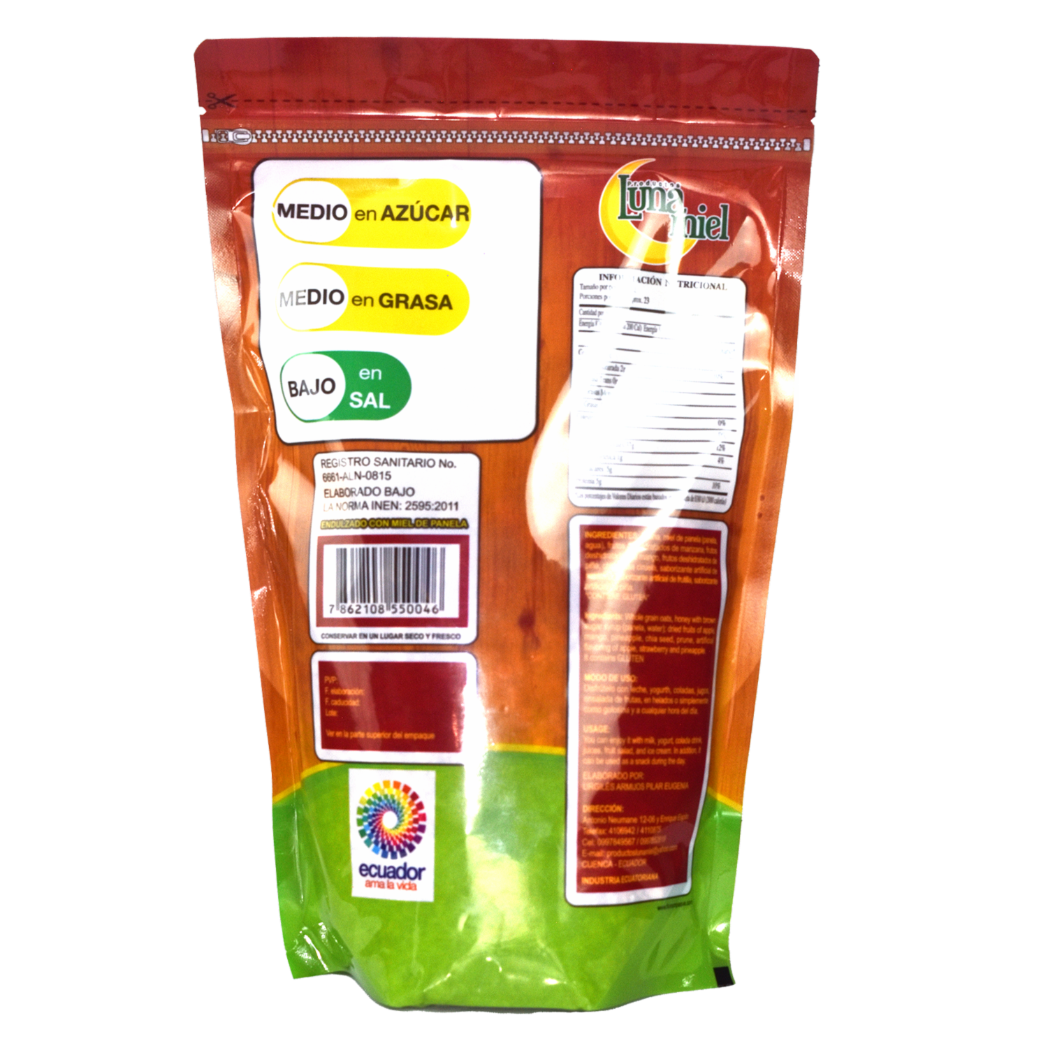 Granola Con Chía LUNA MIEL 350 G