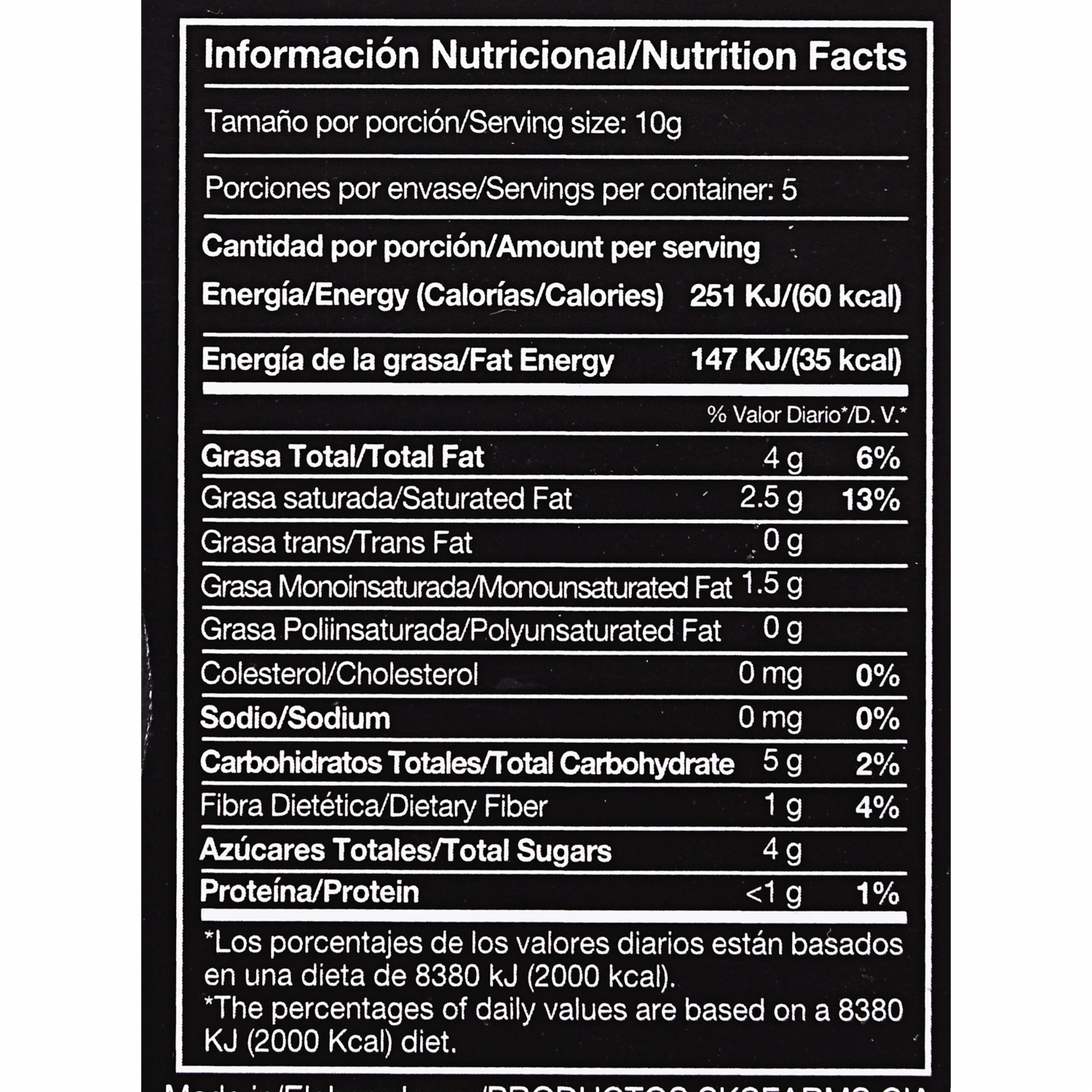 Chocolate En Barra Jengibre/Chía PACCARI 50 G