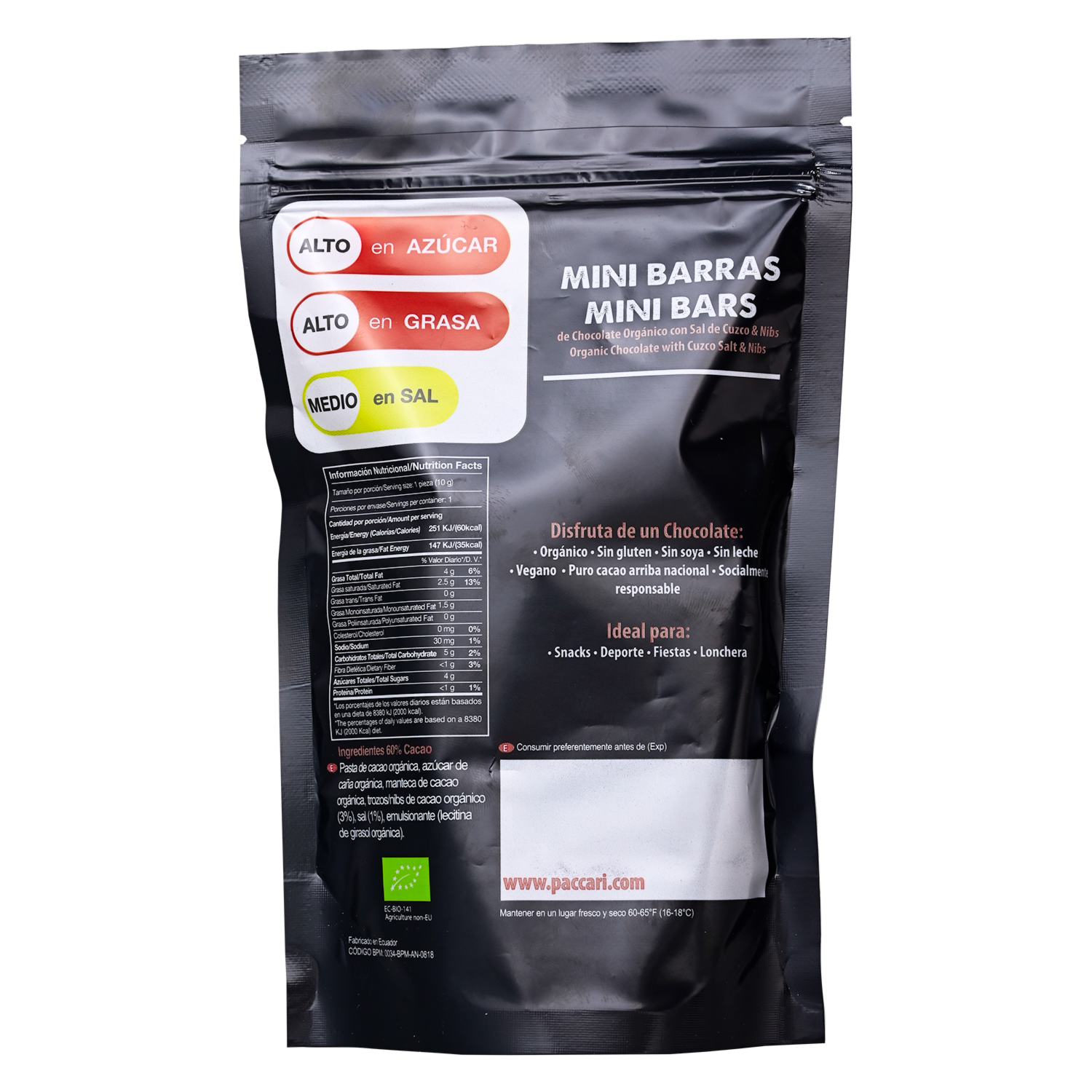 Chocolate Mini Barra PACCARI 120 g