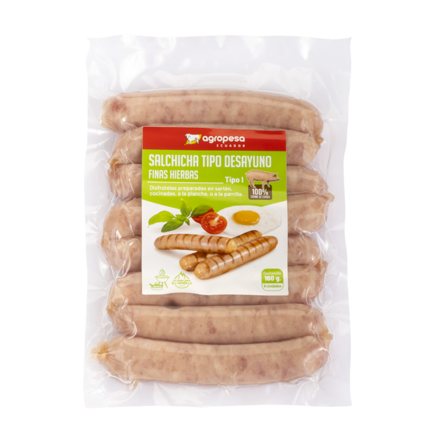 Salchicha Tipo Desayuno Finas Hierbas AGROPESA 160 G
