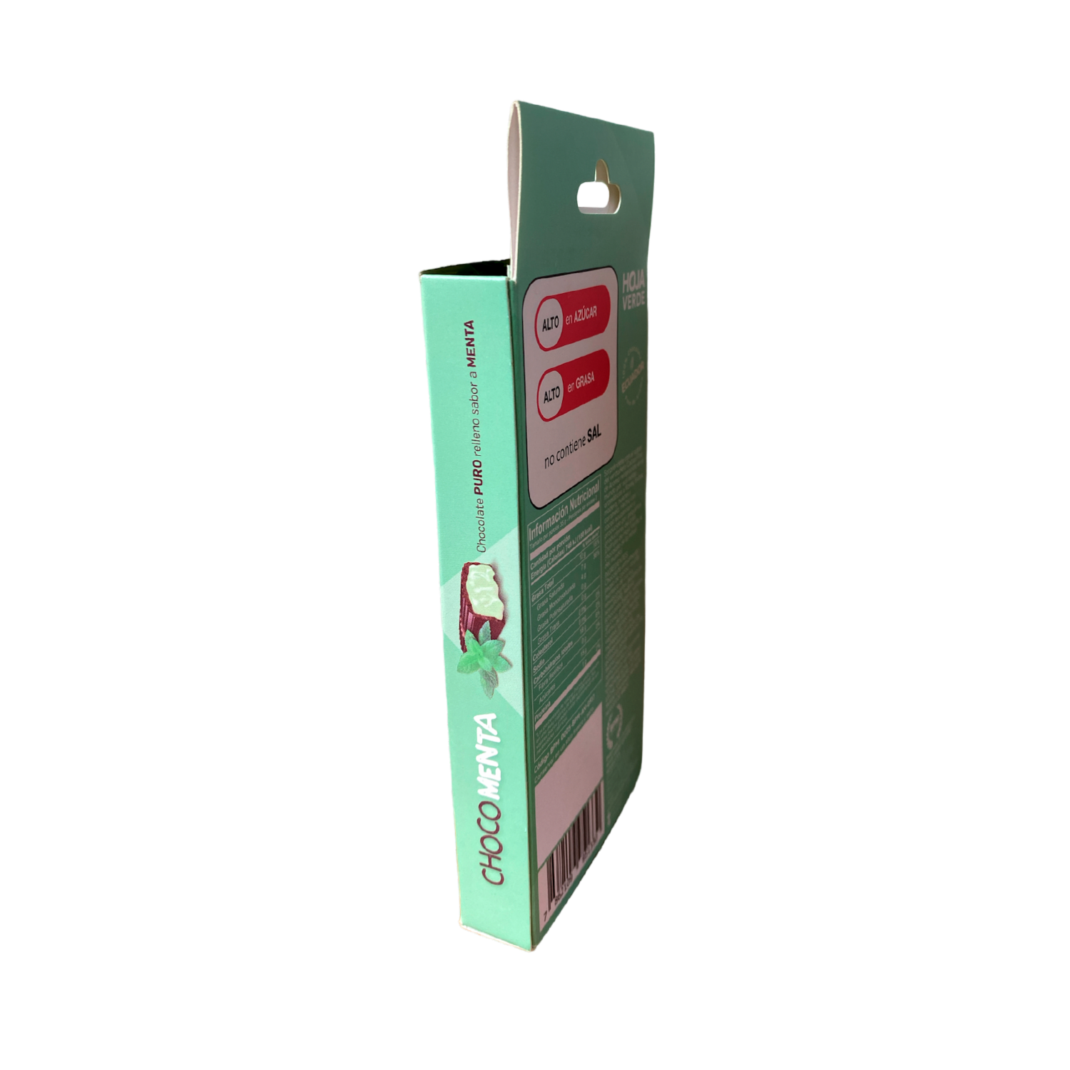 Chocolate En Barra Puro Rellenas Sabor A Menta HOJA VERDE Pack 2 X 35 G