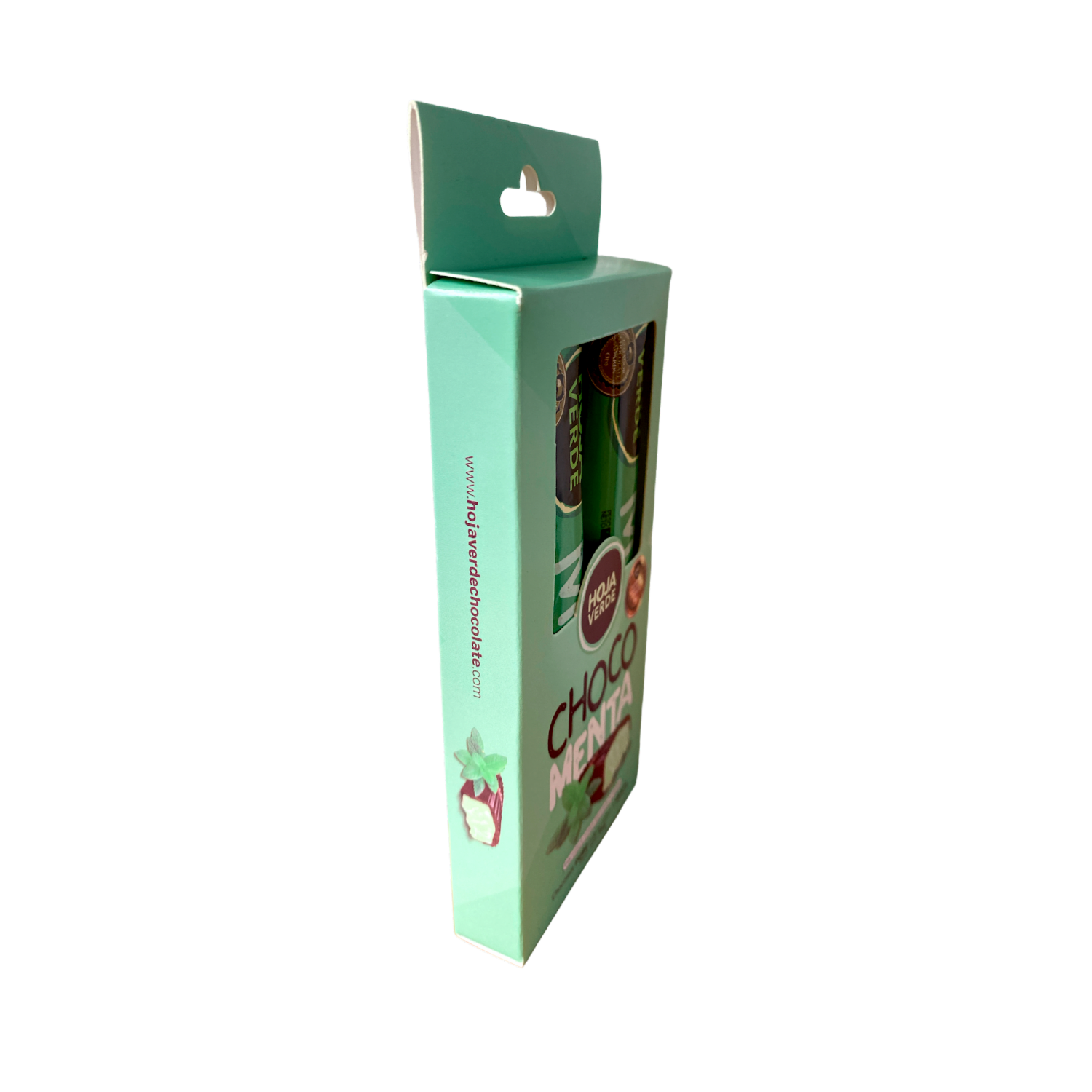 Chocolate En Barra Puro Rellenas Sabor A Menta HOJA VERDE Pack 2 X 35 G
