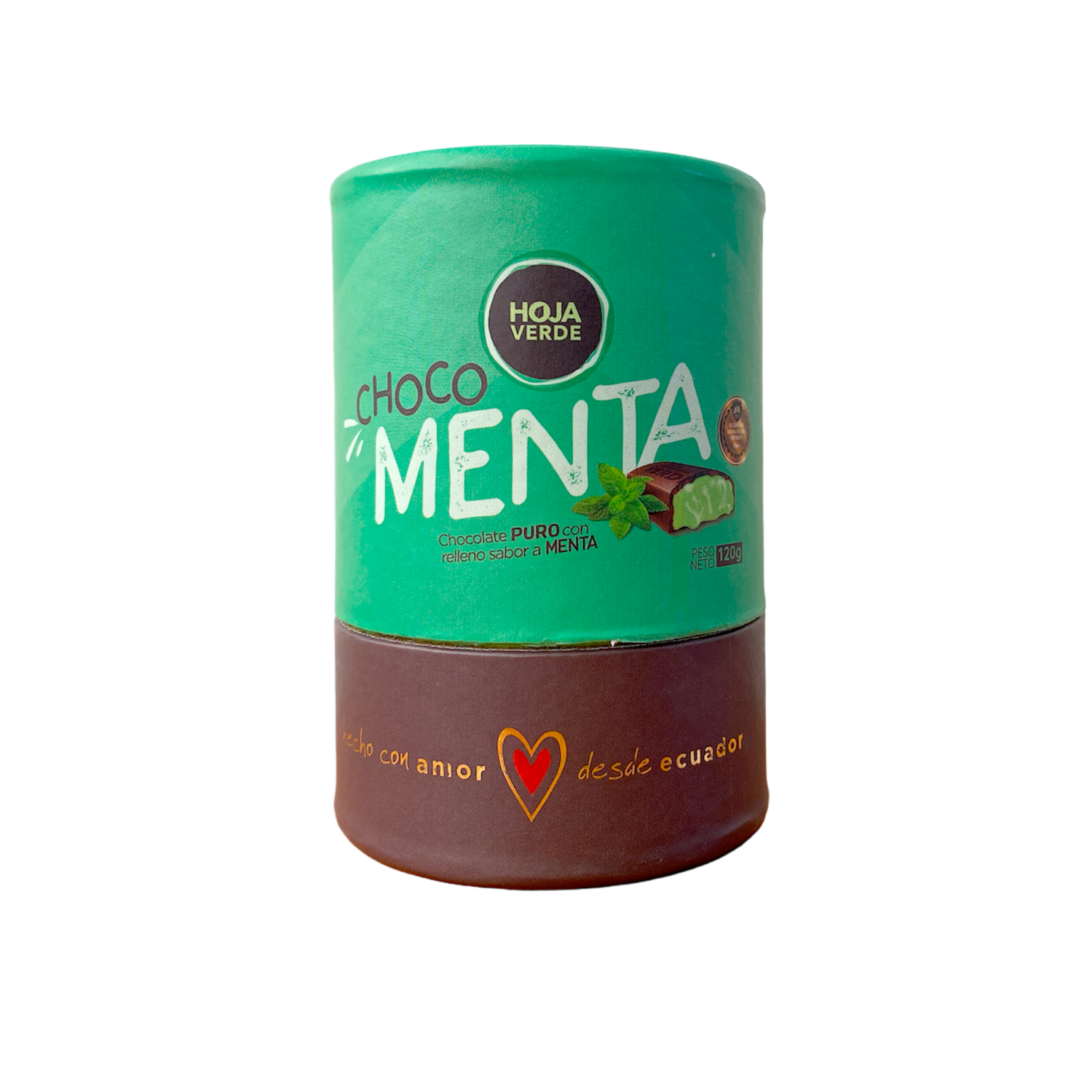 Chocolate Puro Mini Barras Rellenas Sabor A Menta HOJA VERDE Pack 10 X 12 G