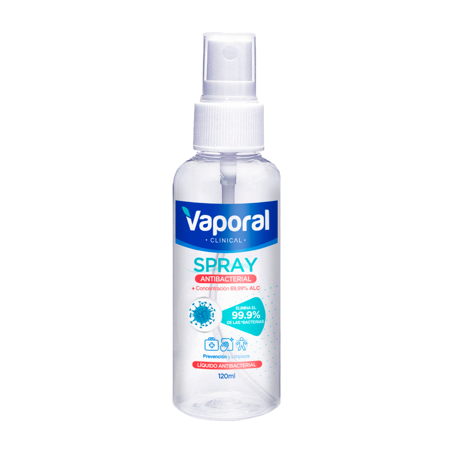 Spray Antibacterial Desinfectante 12 VAPORAL 120 Ml