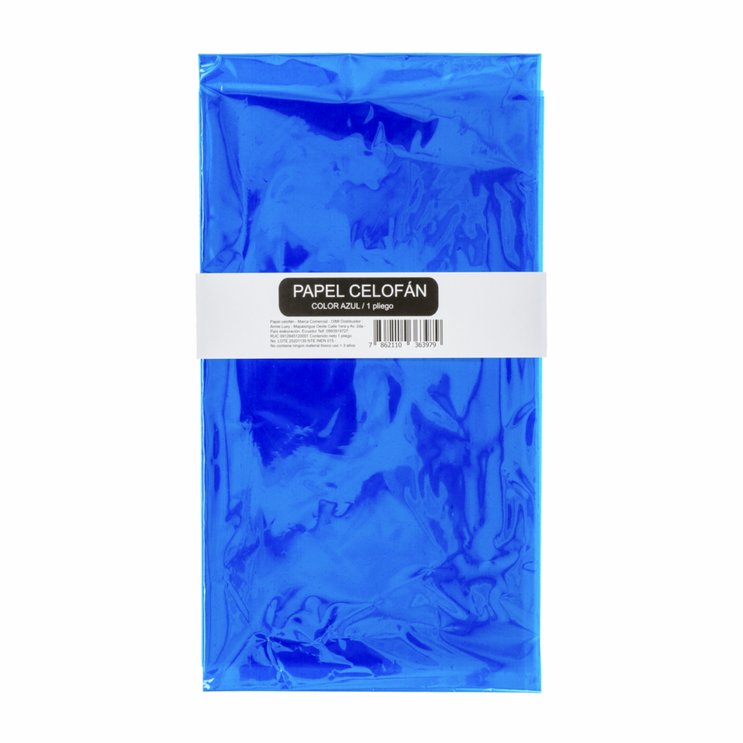 Papel Celofán Color Azul OIMI 110X96 Cm